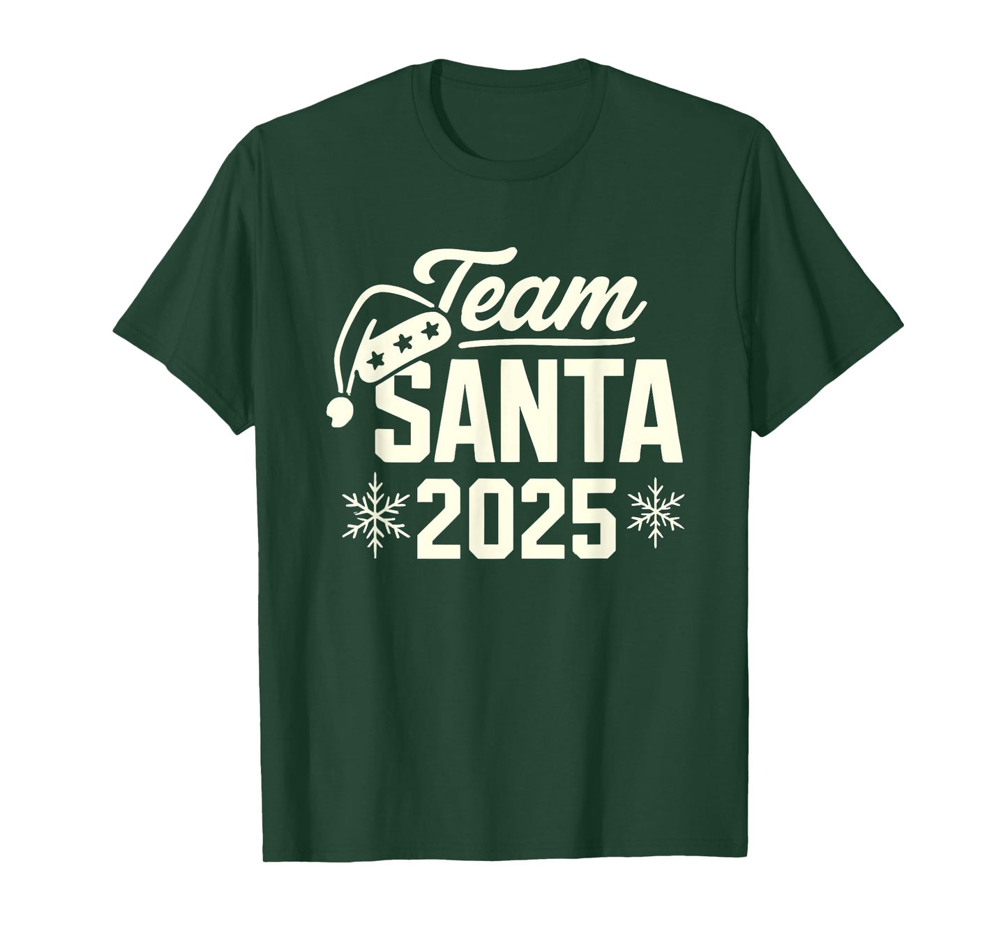 Team Santa 2025 Santa Claus Hat Christmas T-Shirt