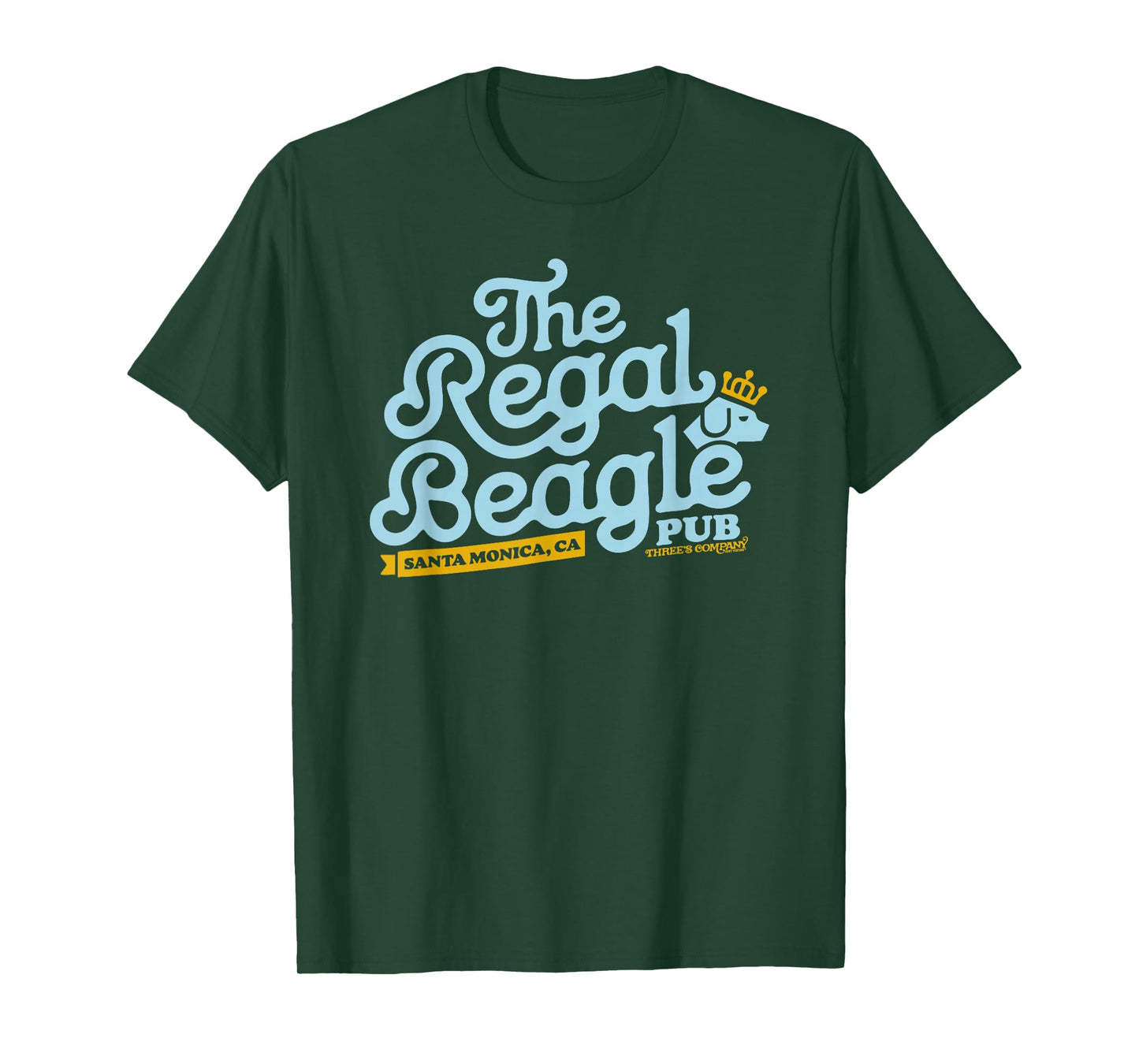 Officially Licensed Regal Beagle Pub Three's Company Logo T-Shirt