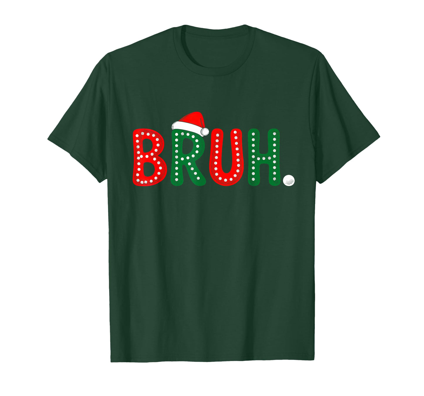 Bruh Funny Christmas Groovy Teens Boys Kids Xmas Pajamas T-Shirt