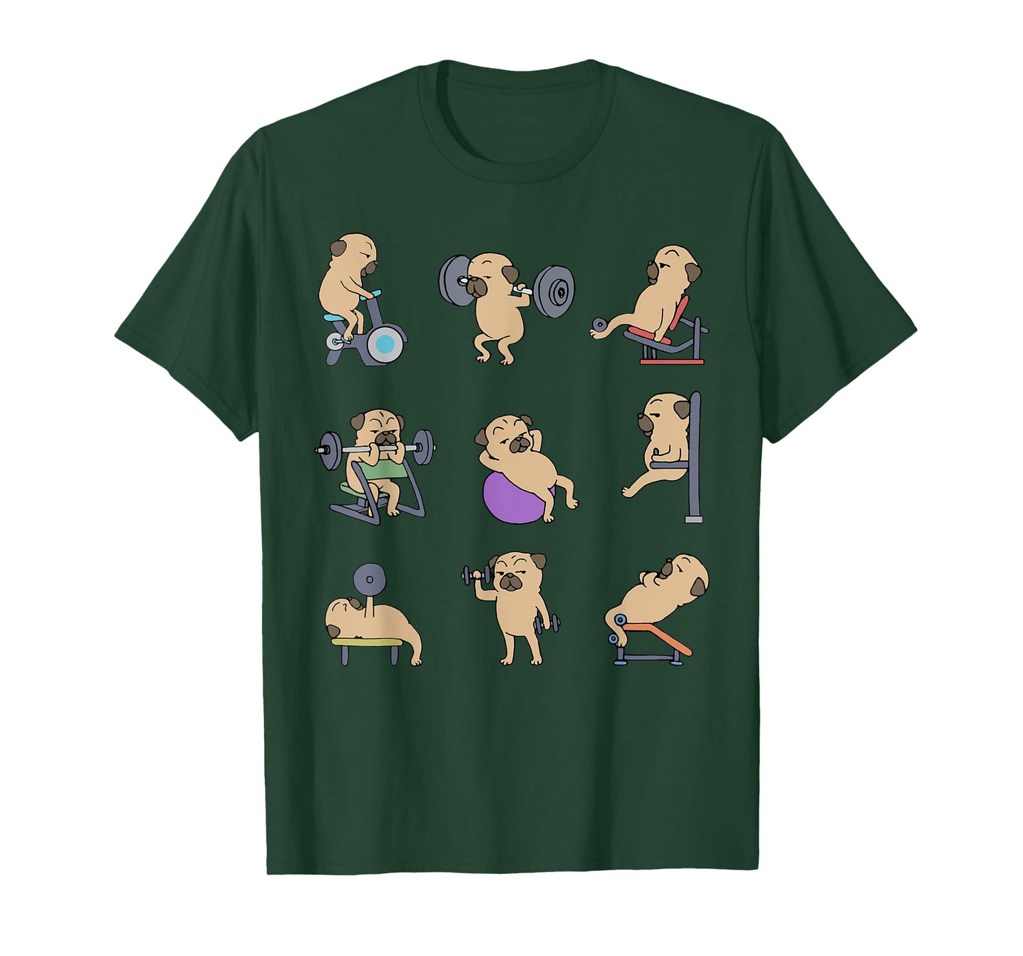 Pug Workout for a Dog Lover T-Shirt