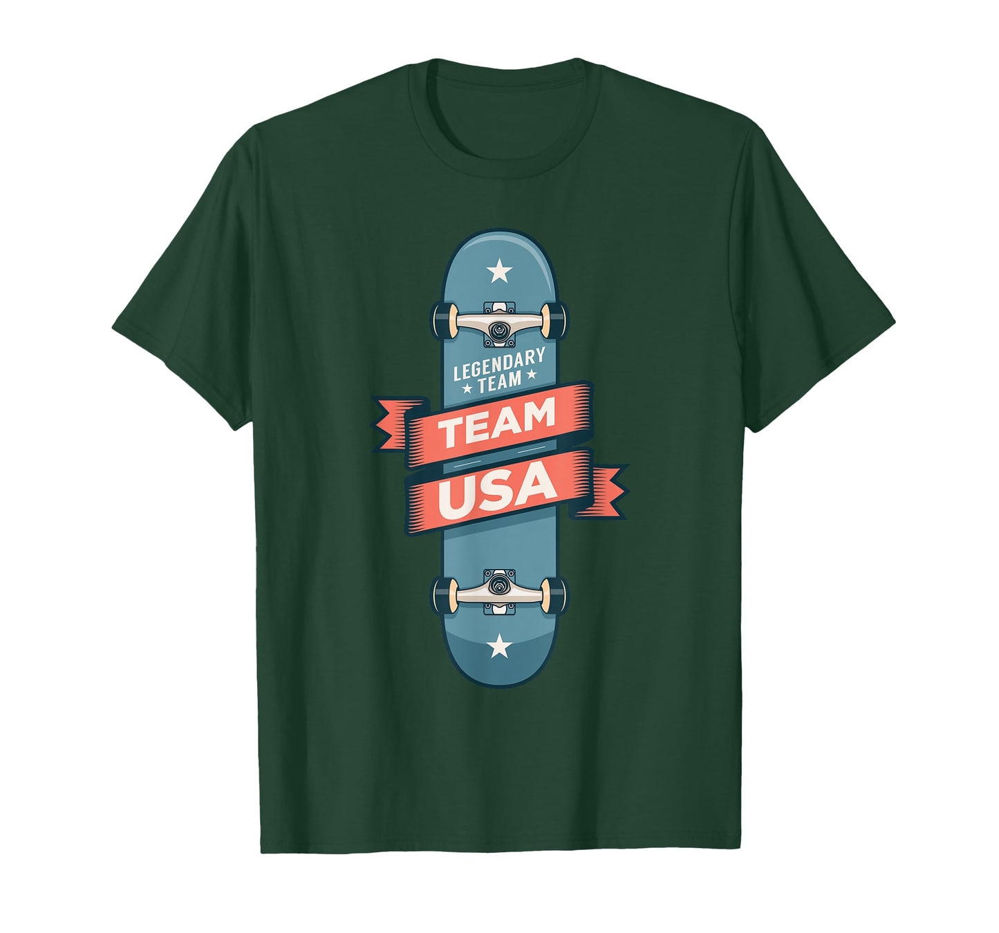 Skateboarding USA Support the Team Shirt USA Flag Skateboard T-Shirt