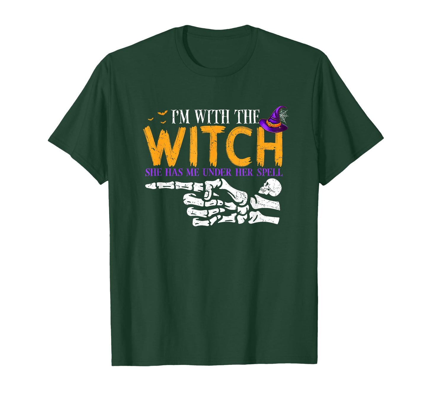 I'm with The Witch Funny Halloween Couple Costume Party T-Shirt