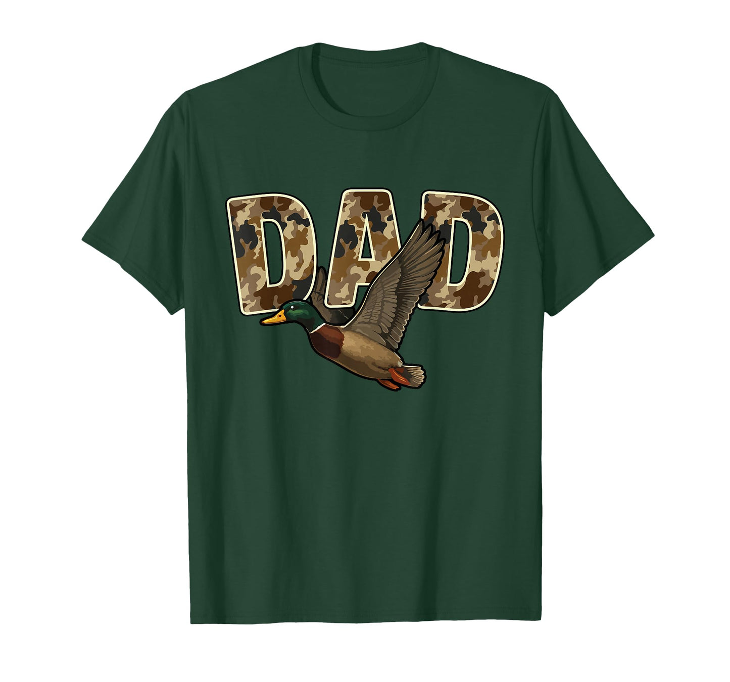 Camouflage Vintage Mallard Duck Retro Camo Hunting Dad T-Shirt