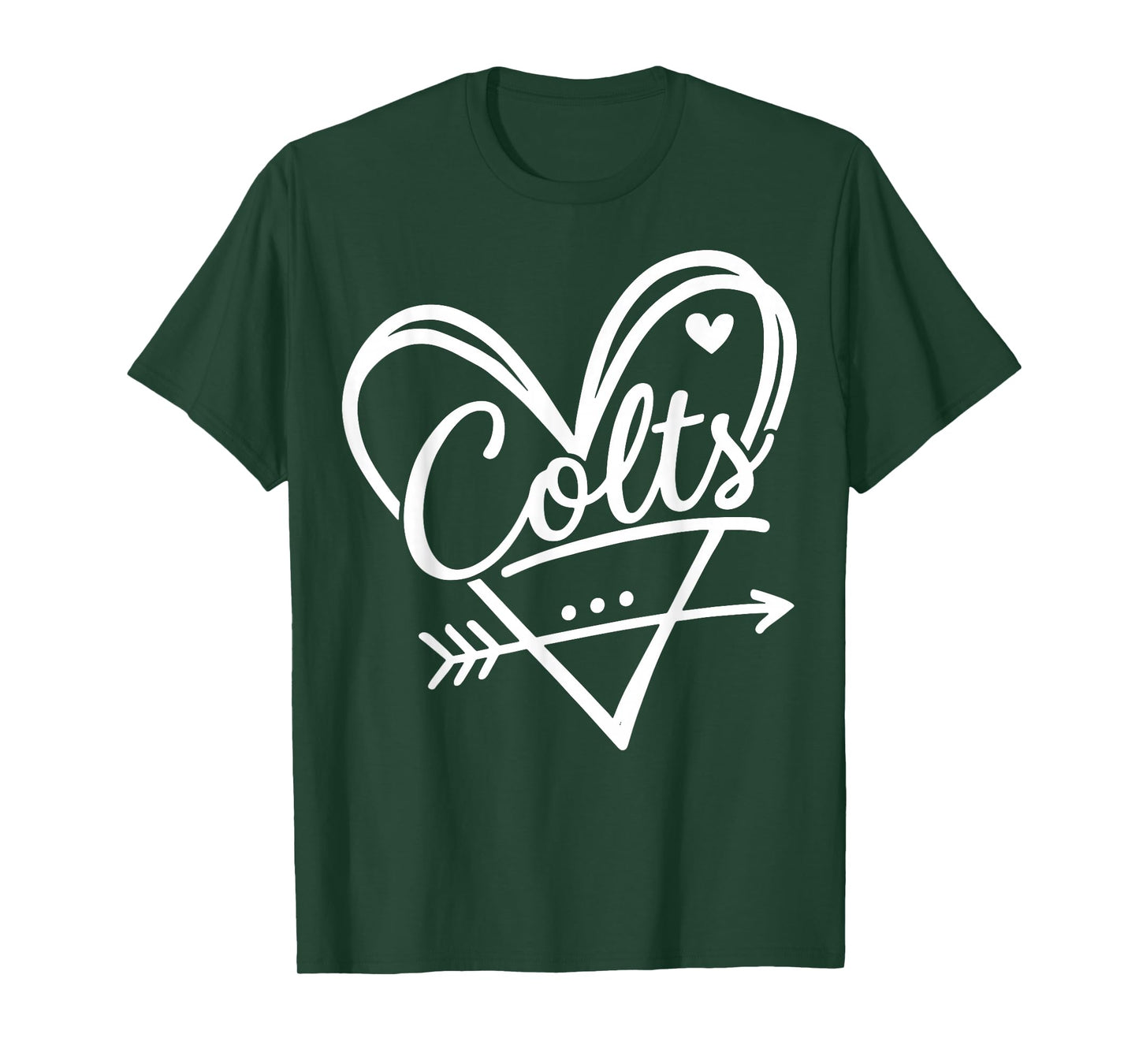 Vintage Colts Heart Lover Gift for Men Women Kid Boy Girl T-Shirt