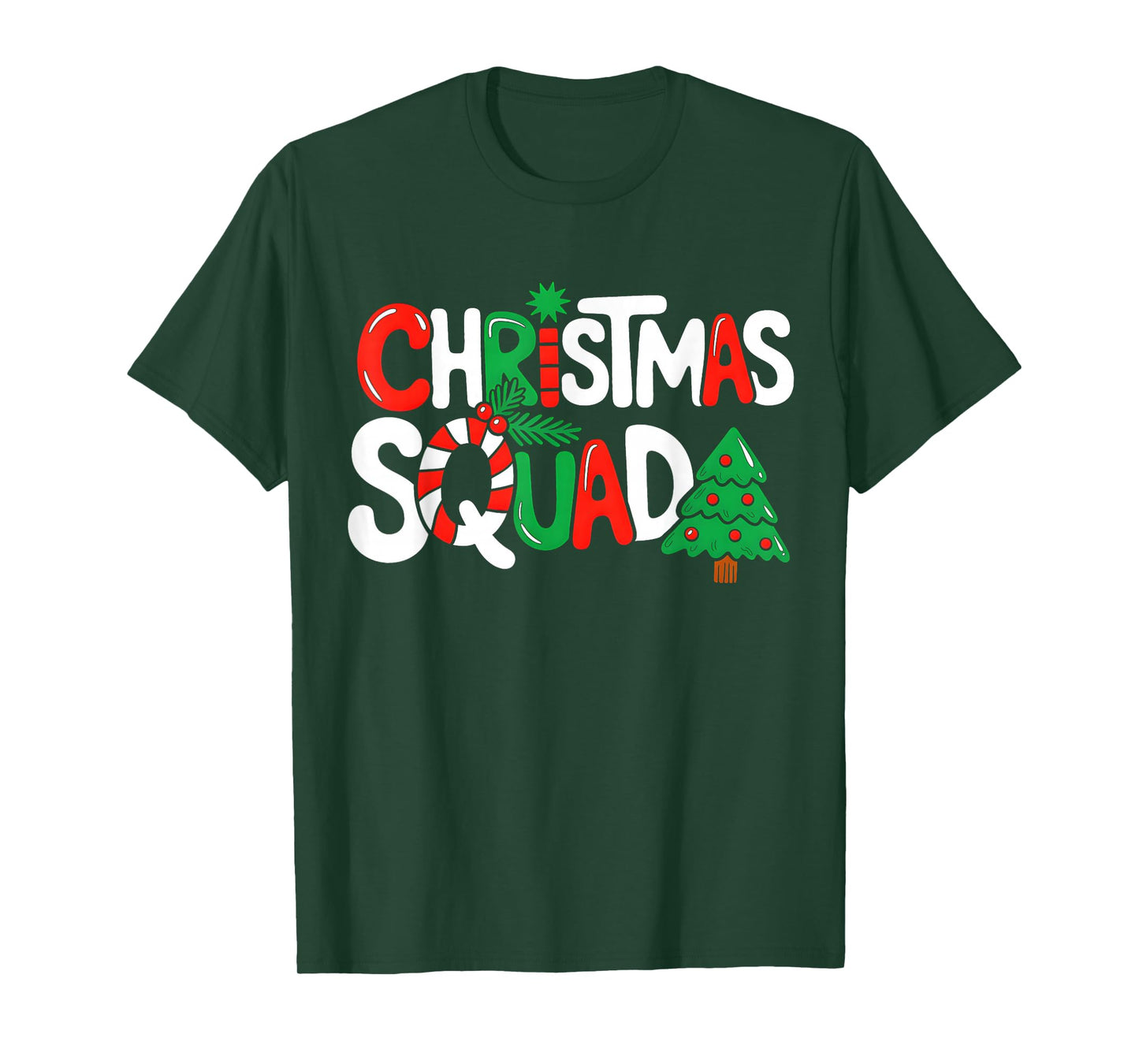 Christmas Squad Funny Xmas Tree Family Matching Pajamas T-Shirt