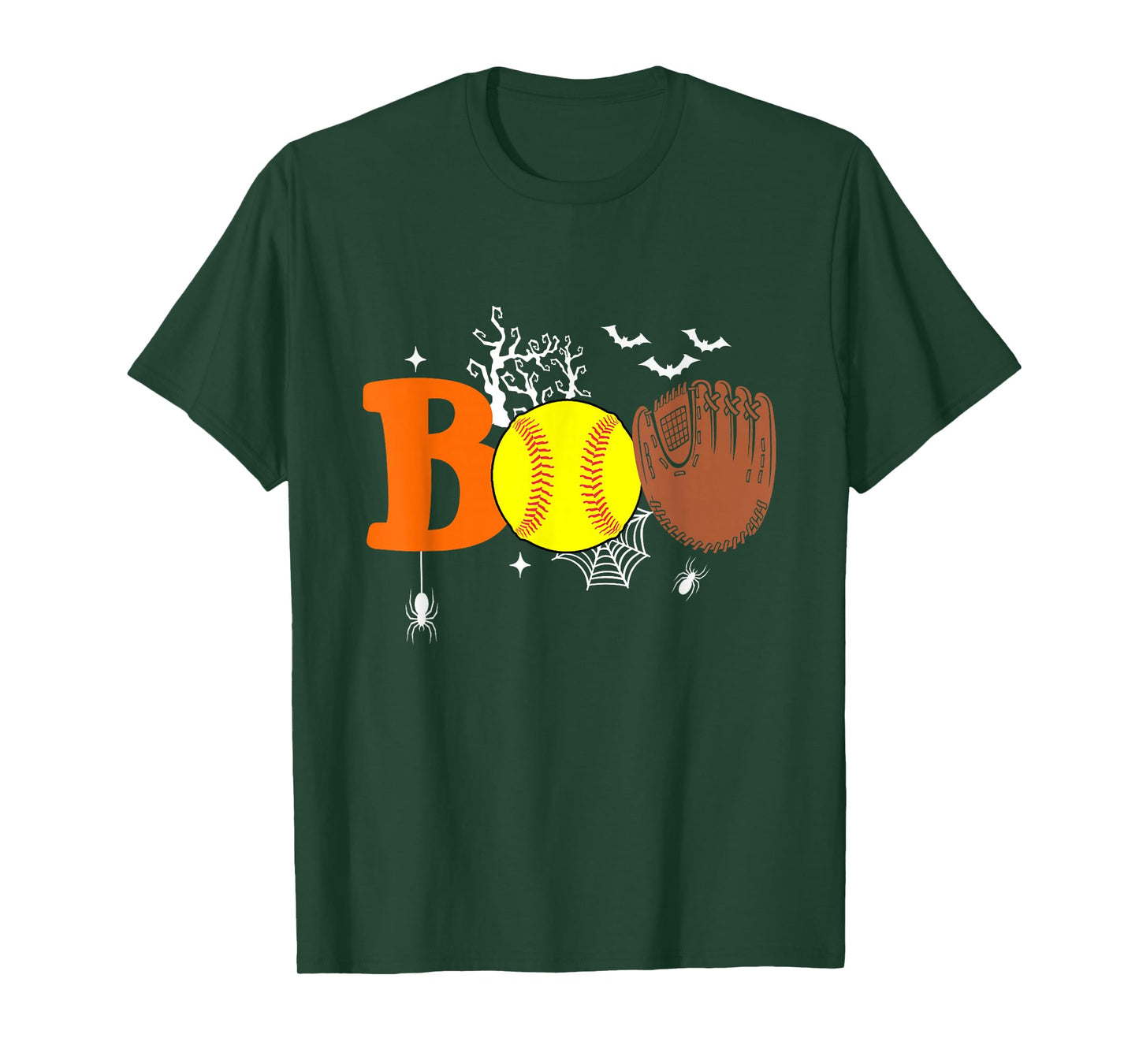 Boo Softball Halloween Spooky Halloween Softball Player T-Shirt