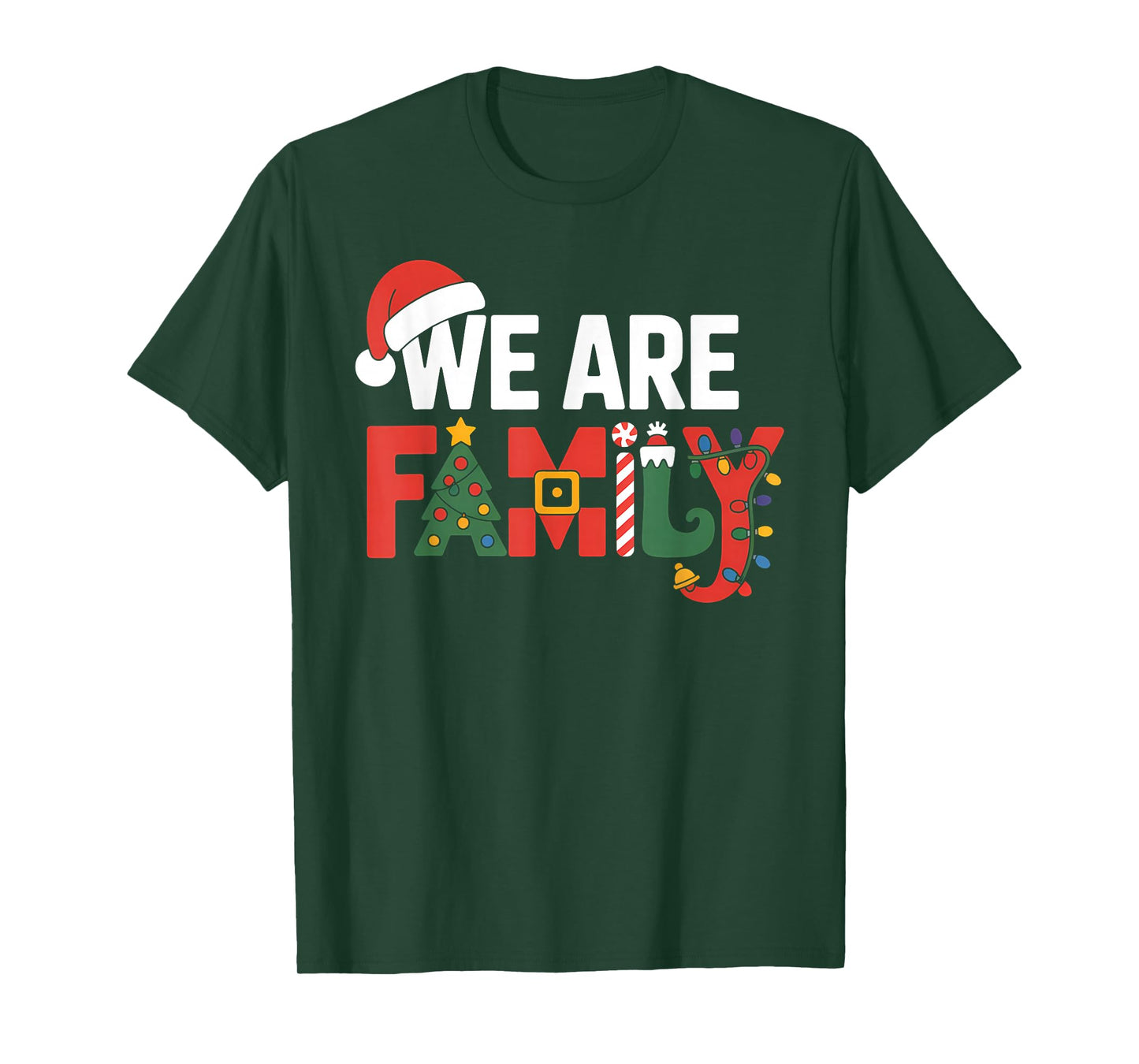 We are Family Christmas Pajamas Matching Xmas T-Shirt
