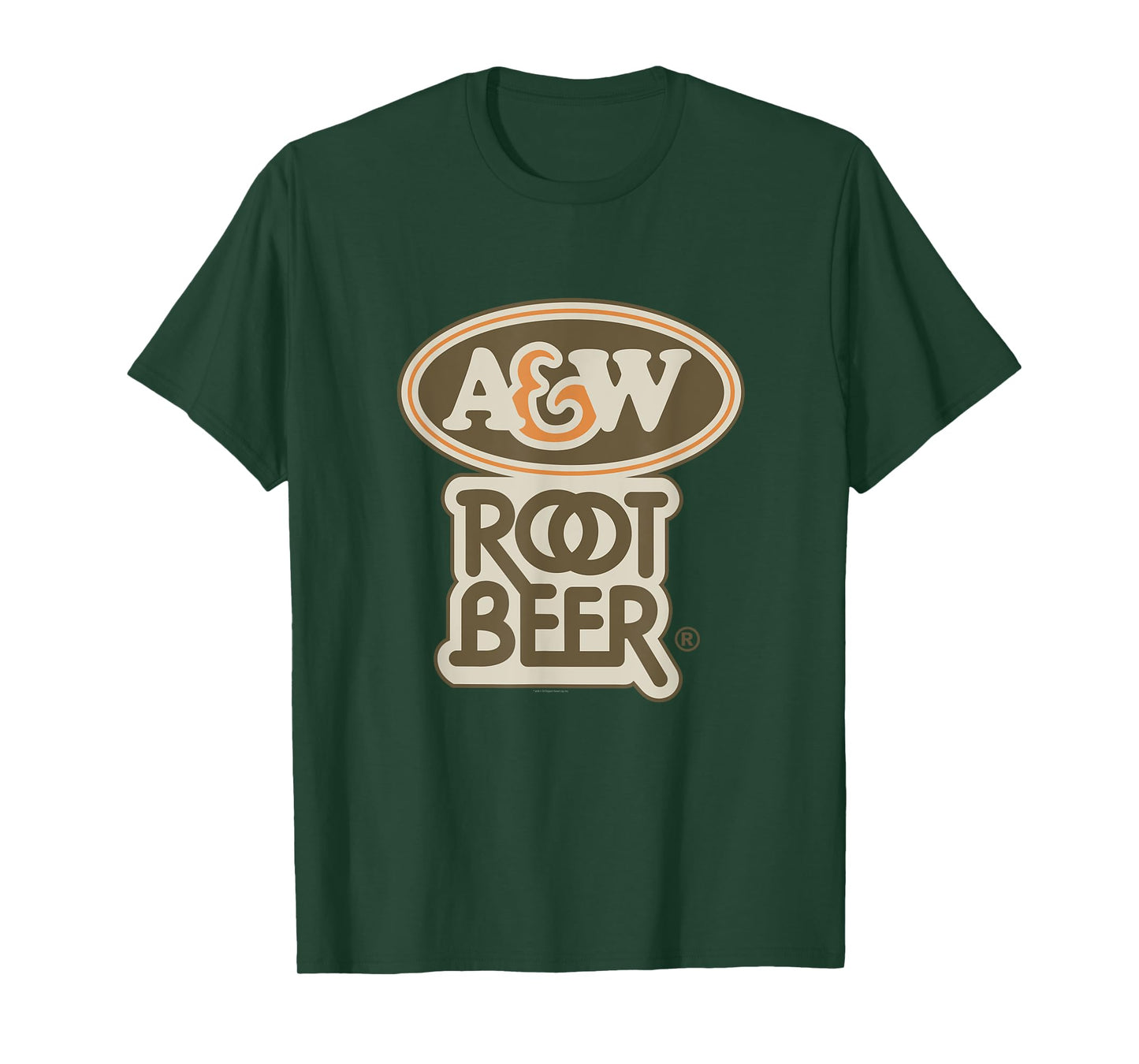 A&W Root Beer Vintage Soda Stacked Logo Design T-Shirt