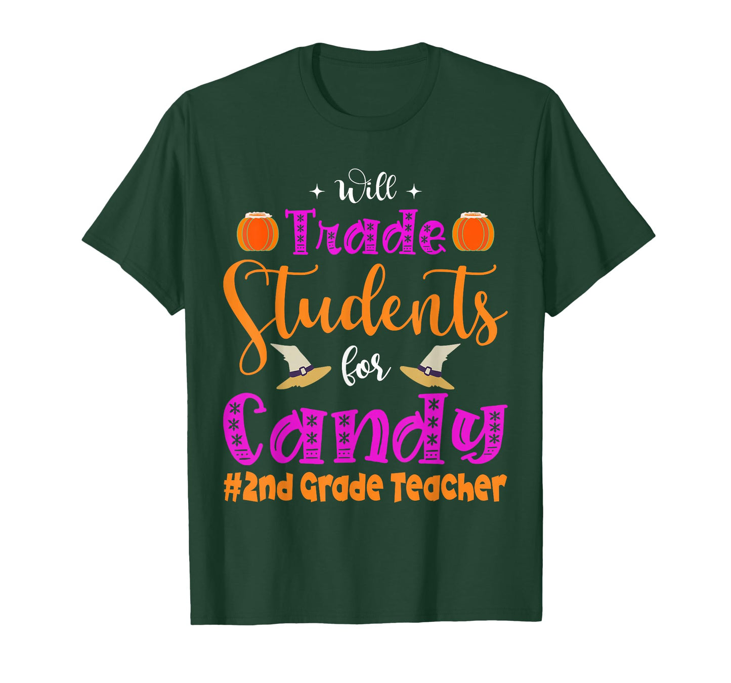 Will Trade Students for Candy Halloween Teacher School Humor T-Shirt