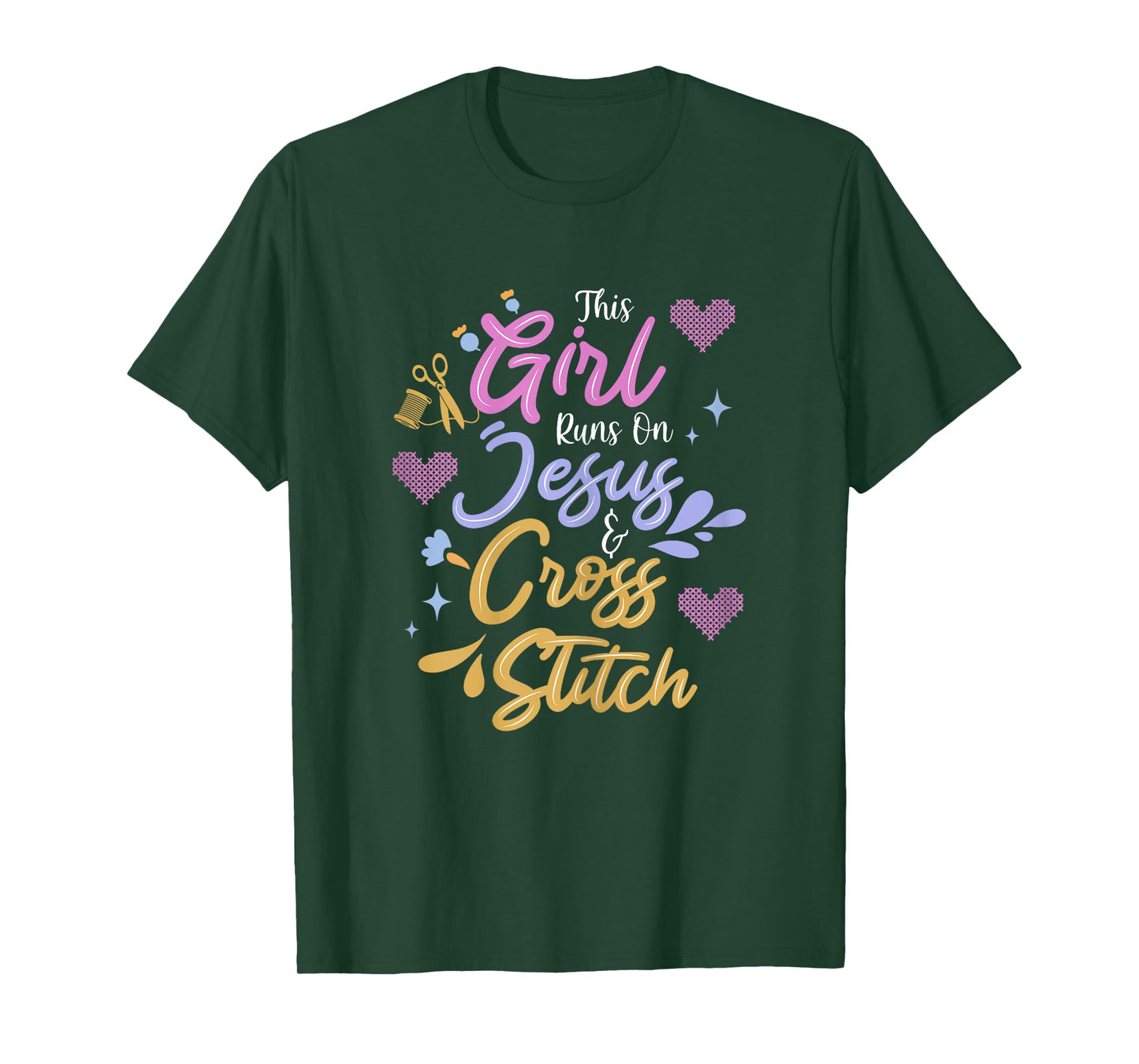 Jesus & Cross Stitch T-Shirt