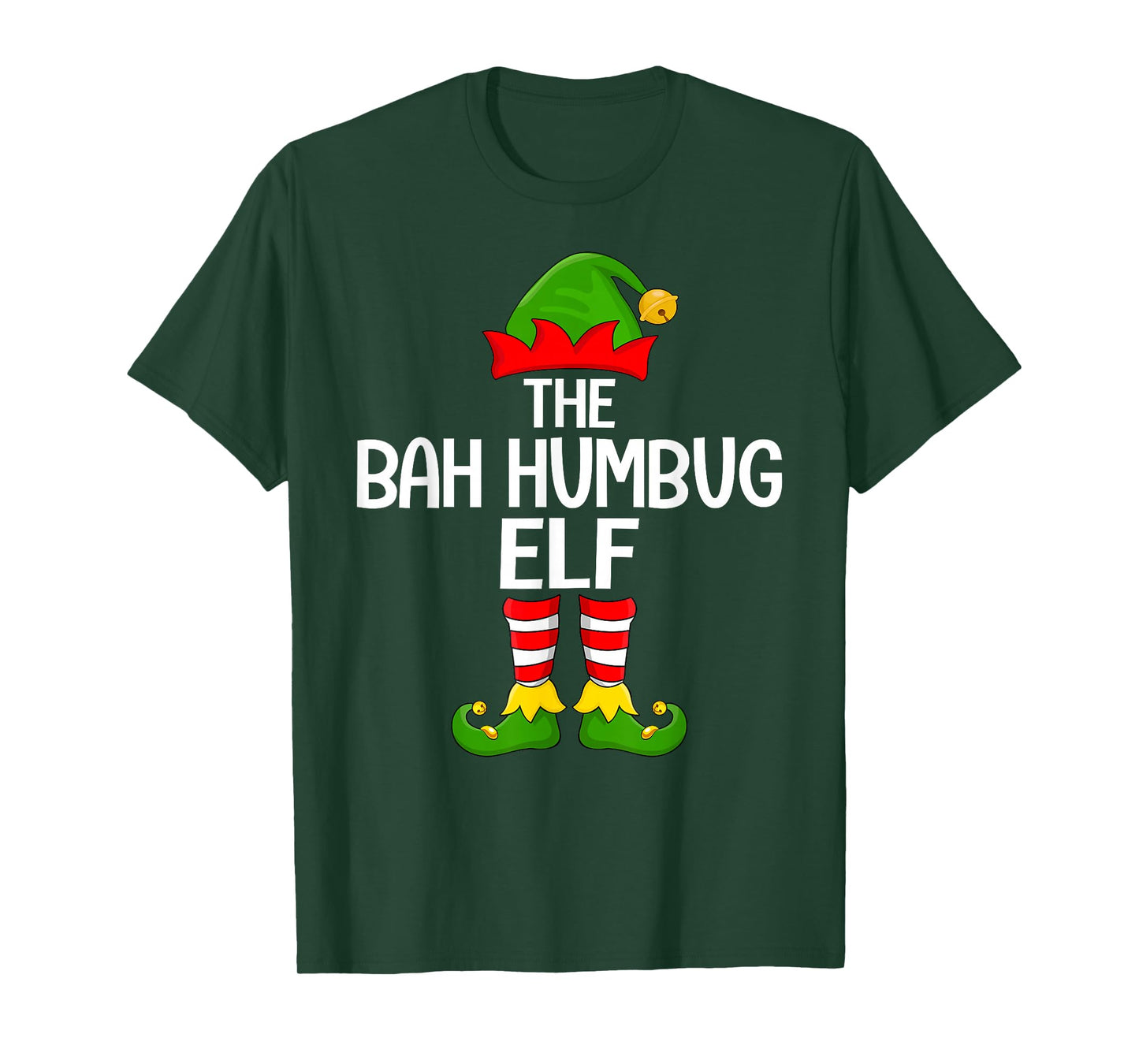Bah Humbug Elf Xmas Matching Family Elf Squad Christmas T-Shirt