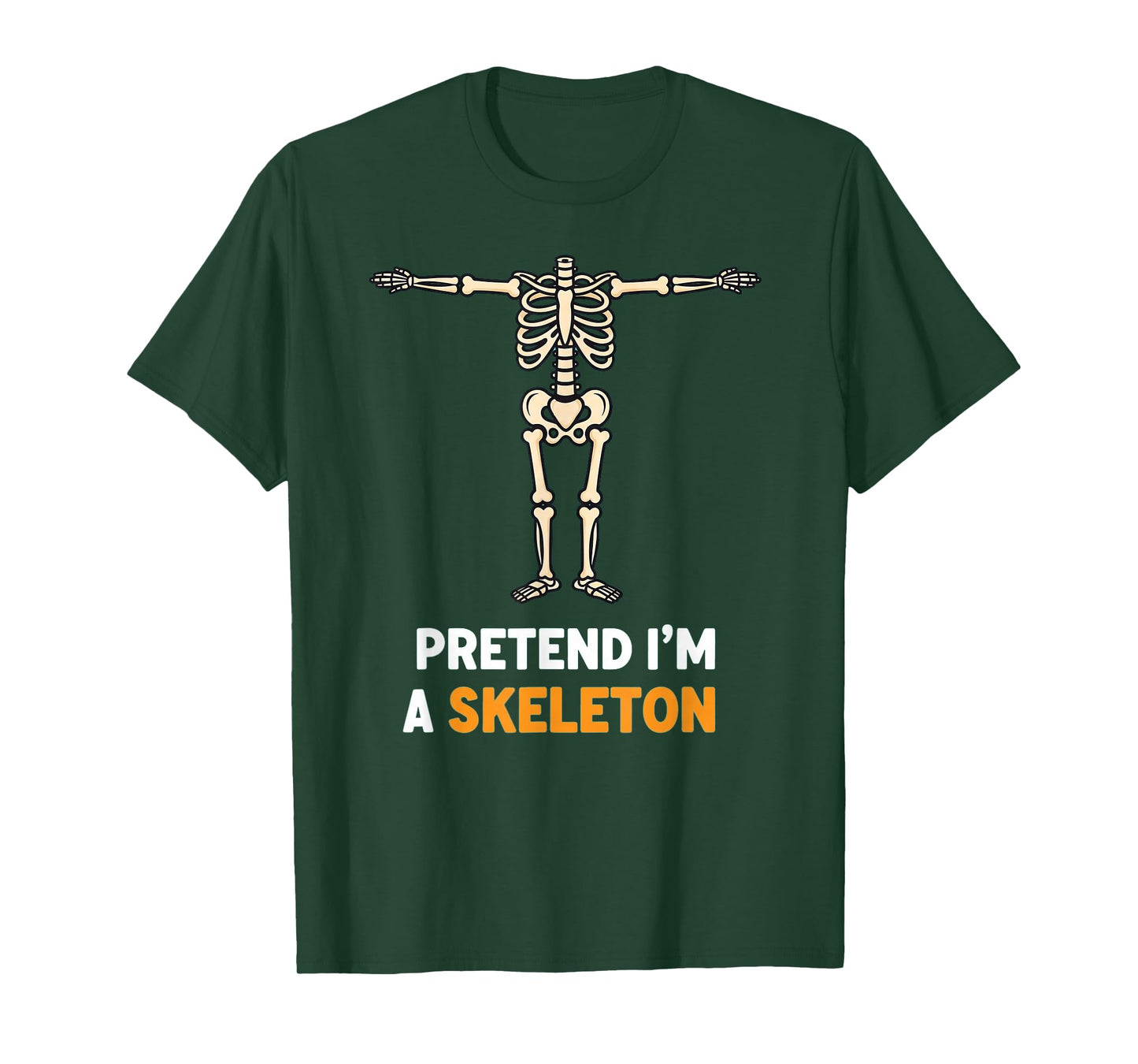Pretend I'm A Skeleton Halloween Costume Couples Matching T-Shirt