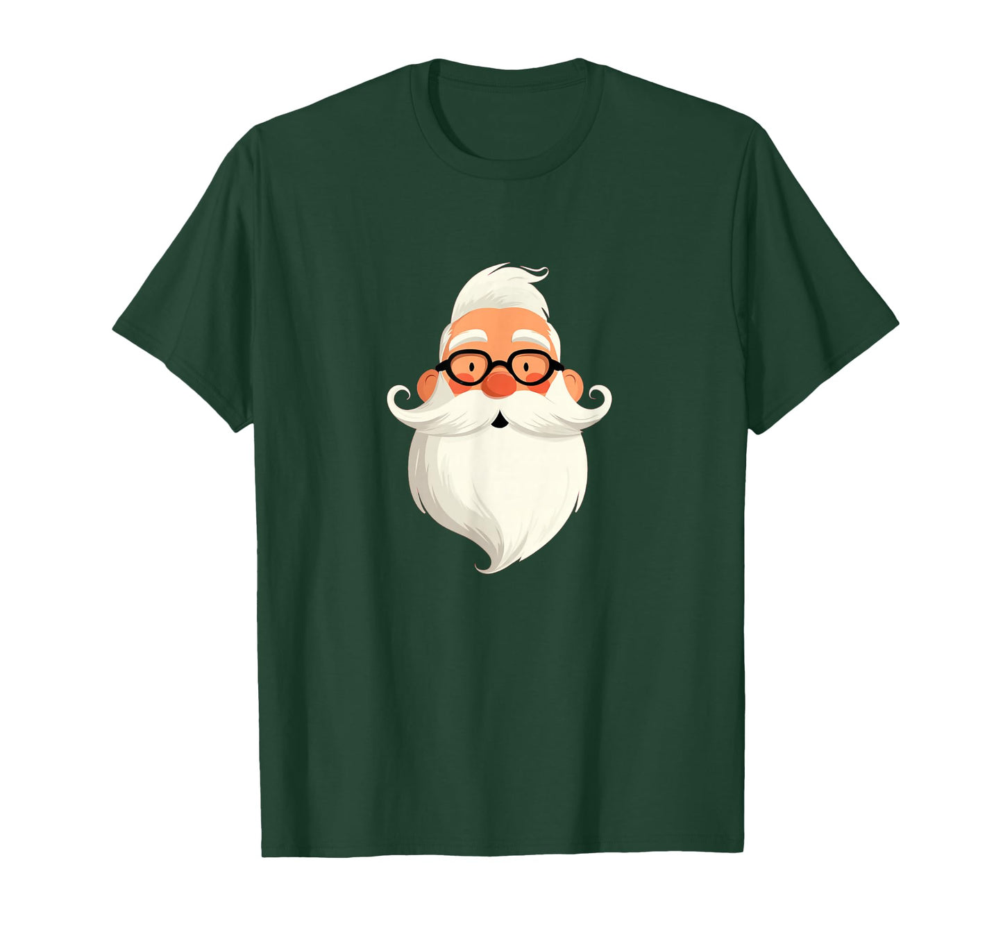 Beautiful Mustache Beard in Christmas Season T-Shirt