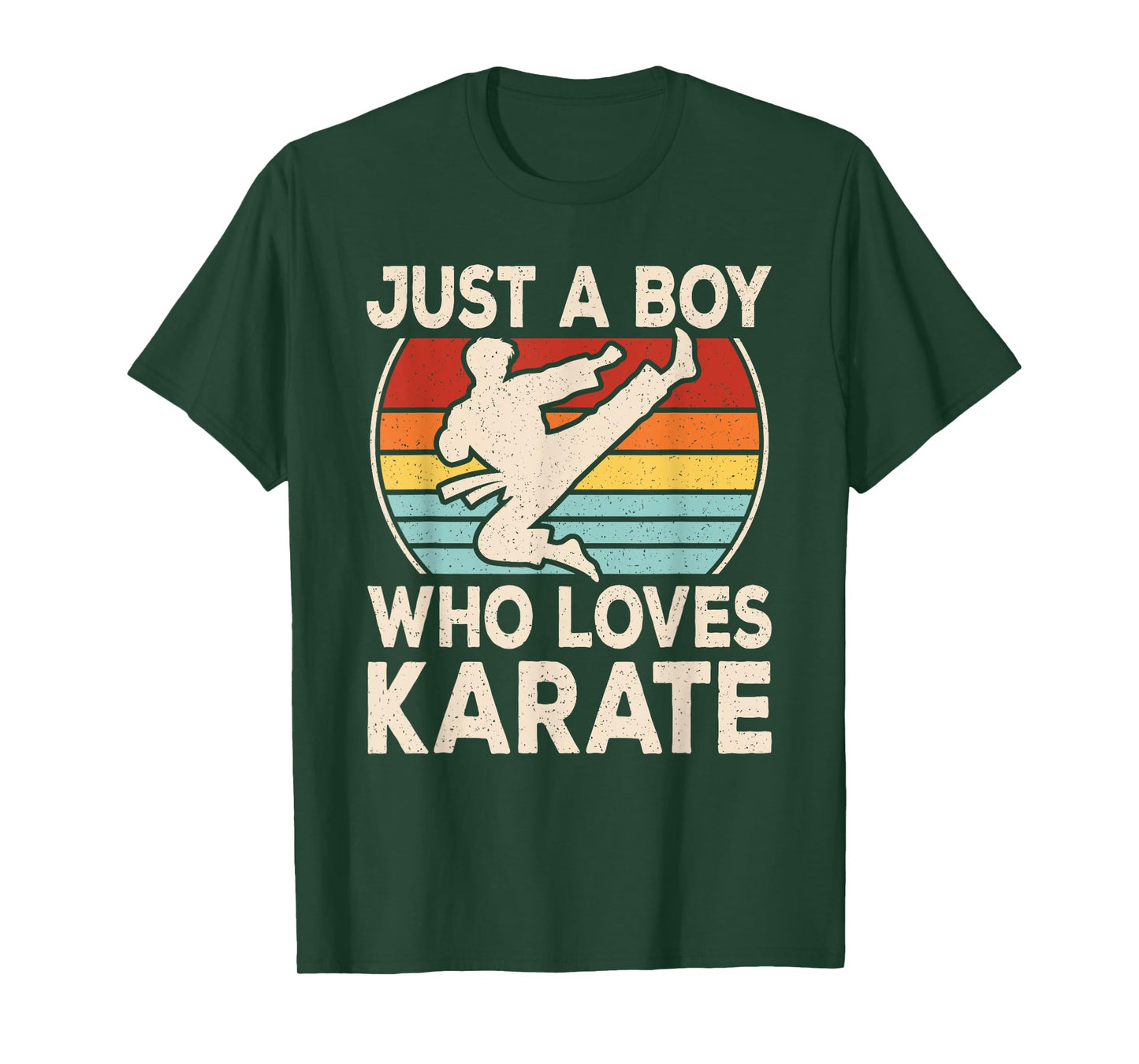 Just A Boy Who Loves Karate Boys Kids T-Shirt