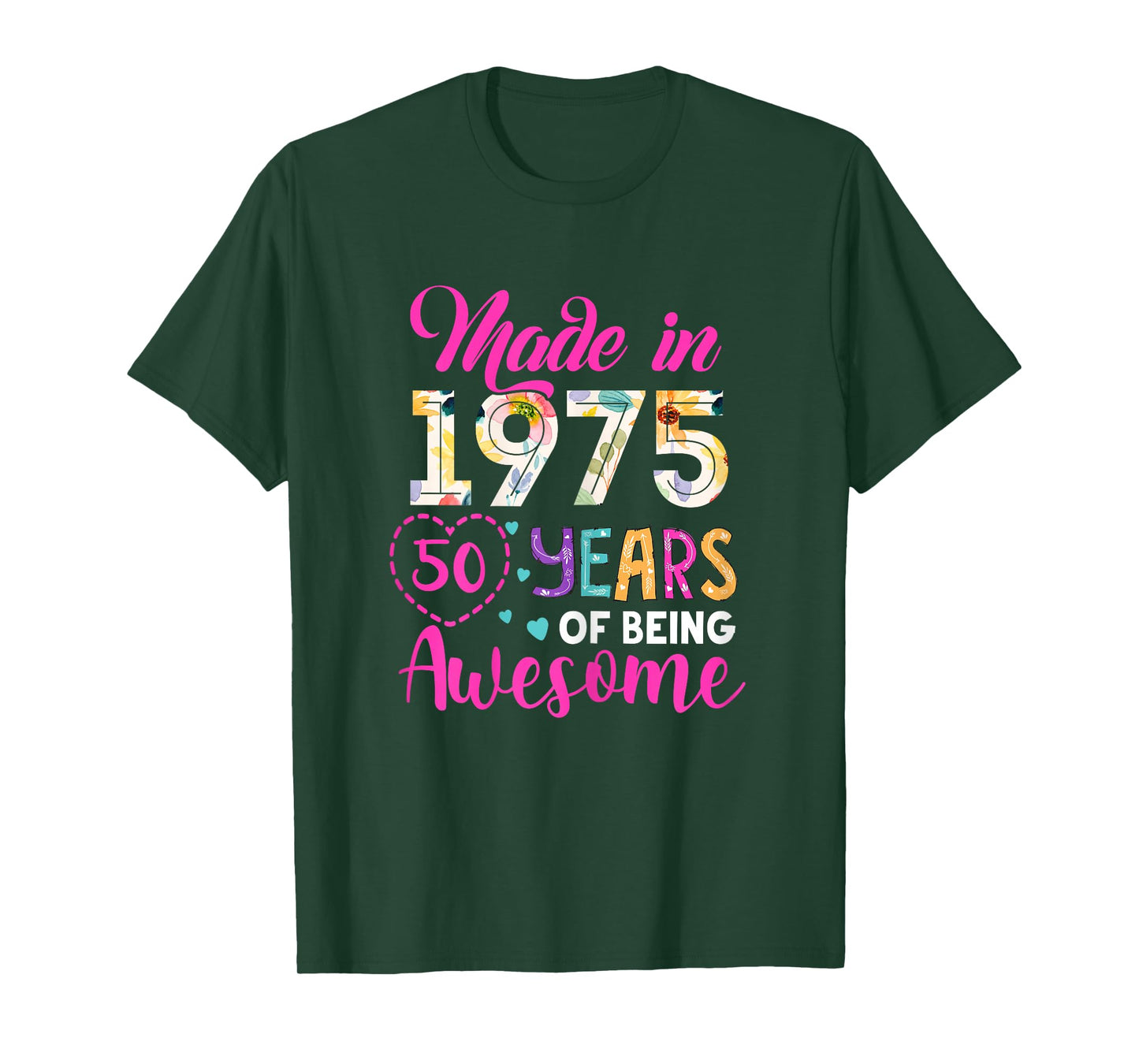 50 Year Of Being Awesome Made In 1975 Birthday Gifts Vintage T-Shirt