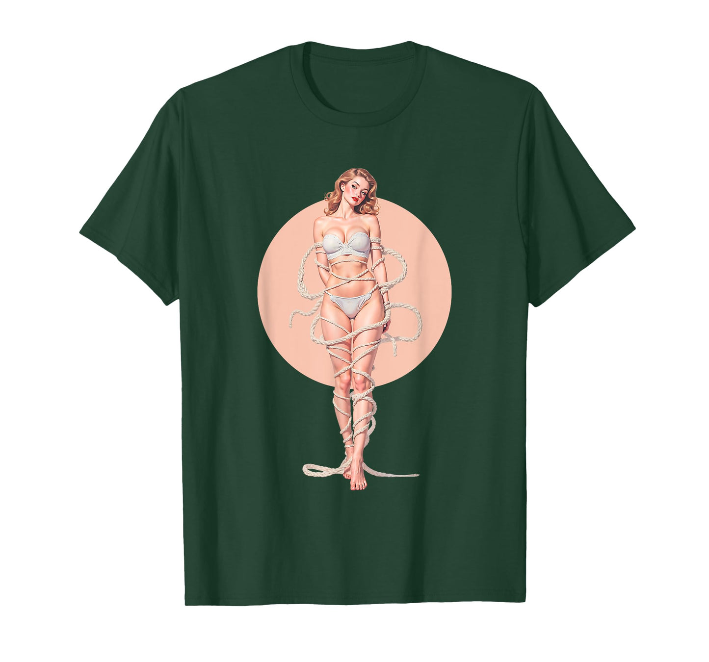 Shibari Art Sexy Vintage Pin-Up Girl Rope Bondage BDSM T-Shirt
