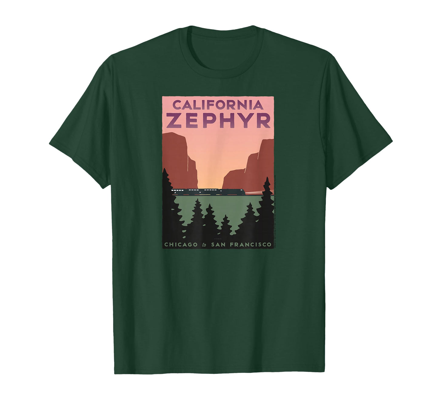 California Zephyr (Chicago to San Francisco) T-Shirt