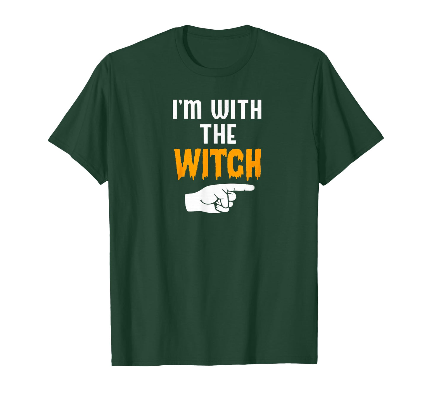 Funny Halloween_Outfit_I’m_with The_Witch_Design T-Shirt