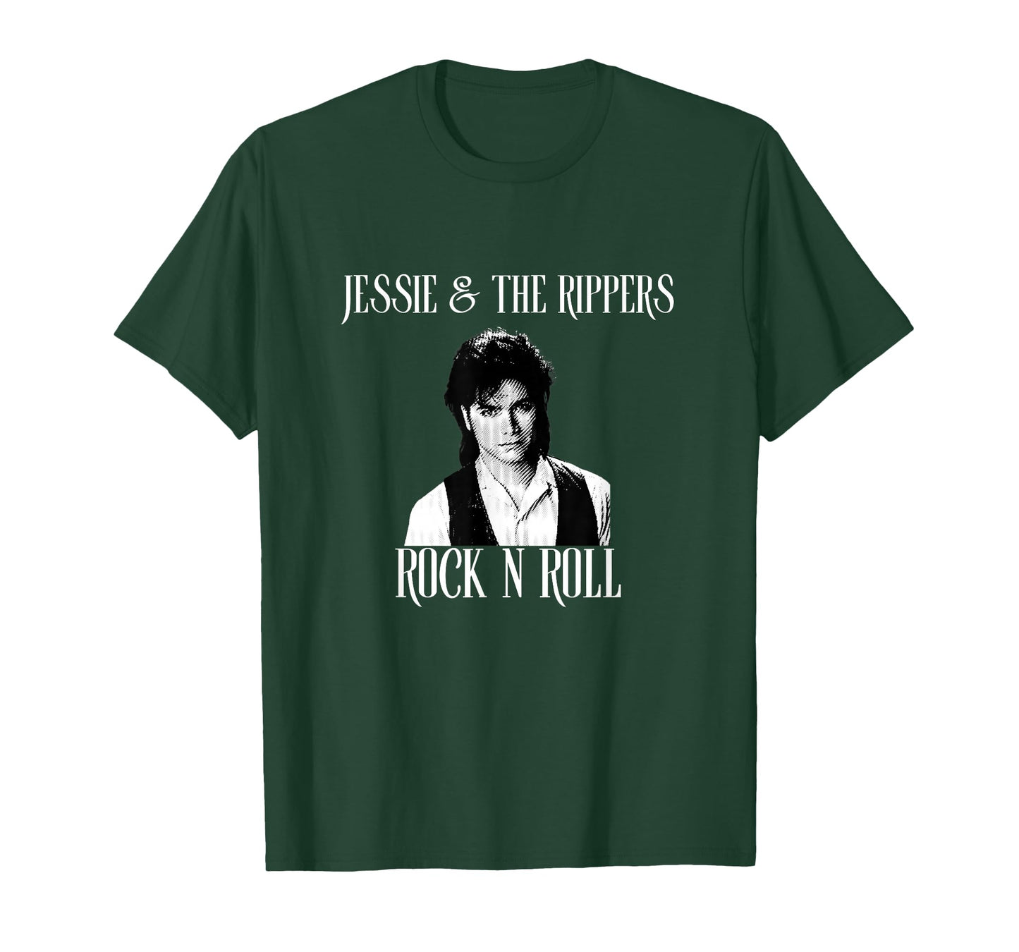 Rock Your Insanity Unisex-Adults Black Small Retro Jessie Rippers Band T-Shirt