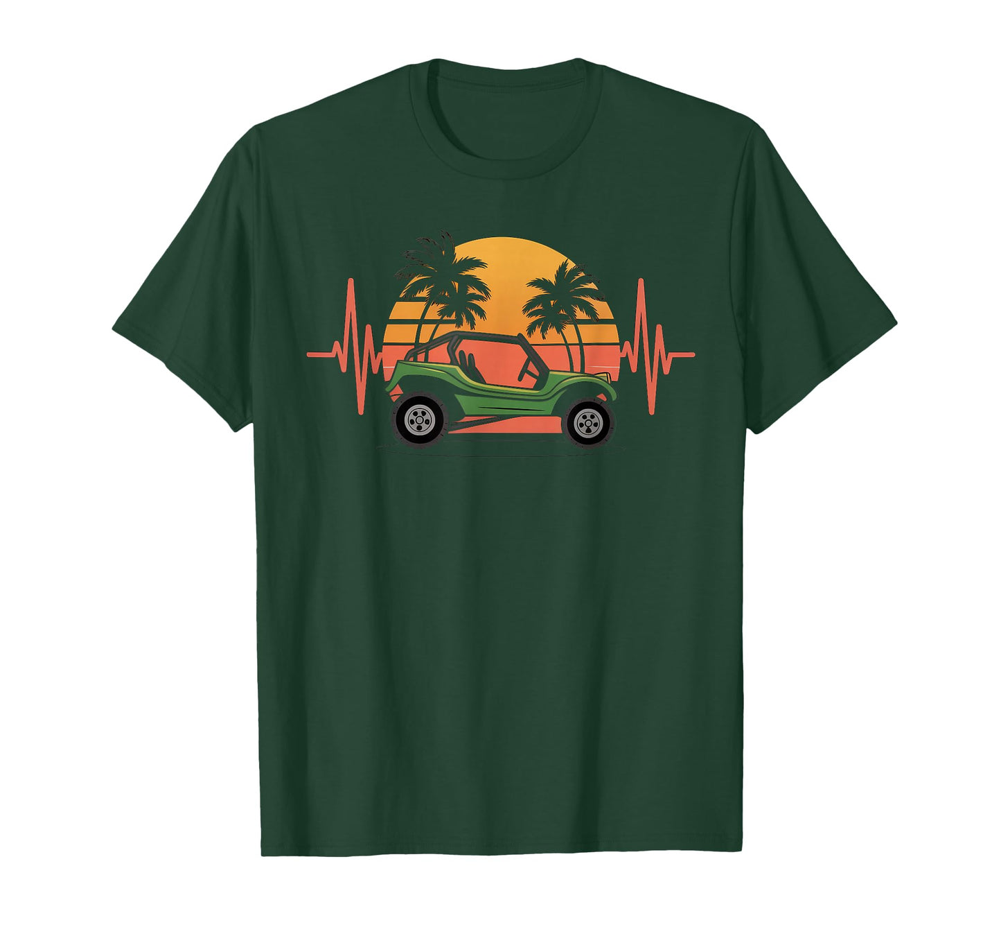 Vintage Dune Buggy Heartbeat Racing Offroad Car Dune Buggy T-Shirt