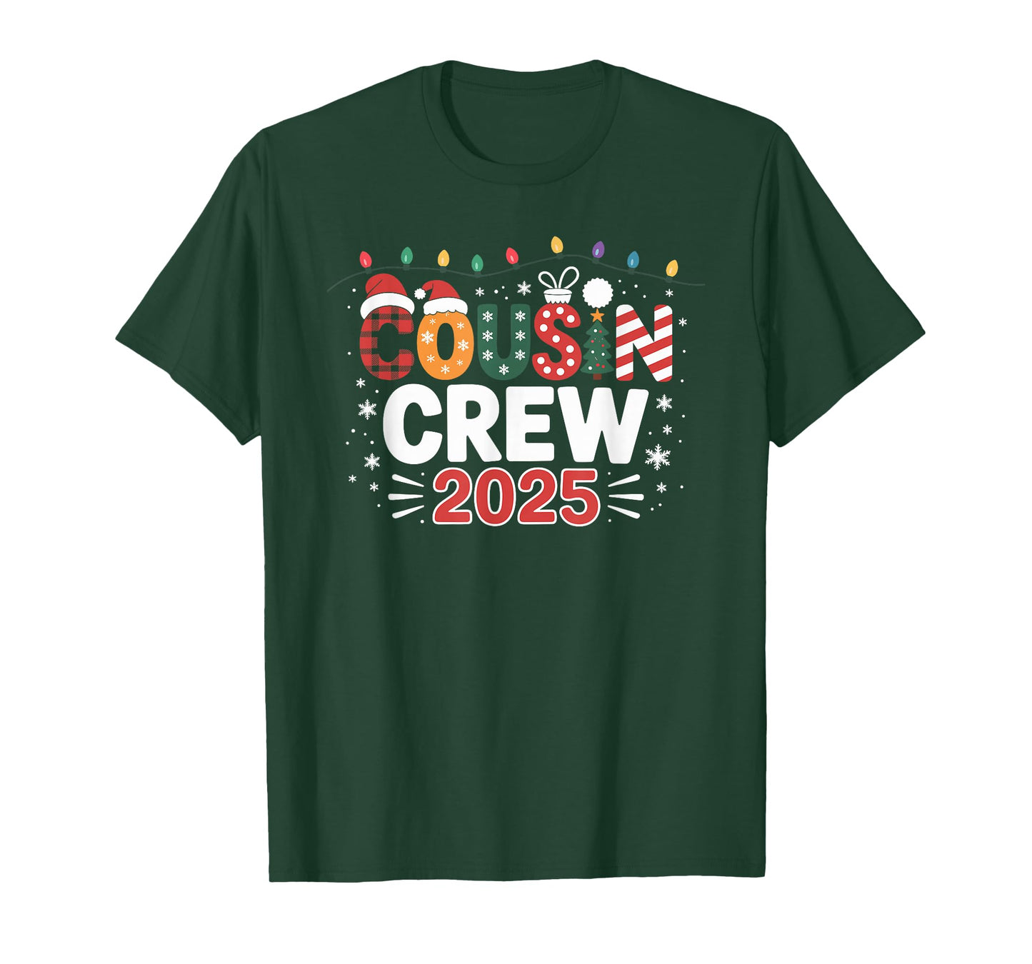 Cousin Crew Christmas 2025 Family Matching Xmas T-Shirt