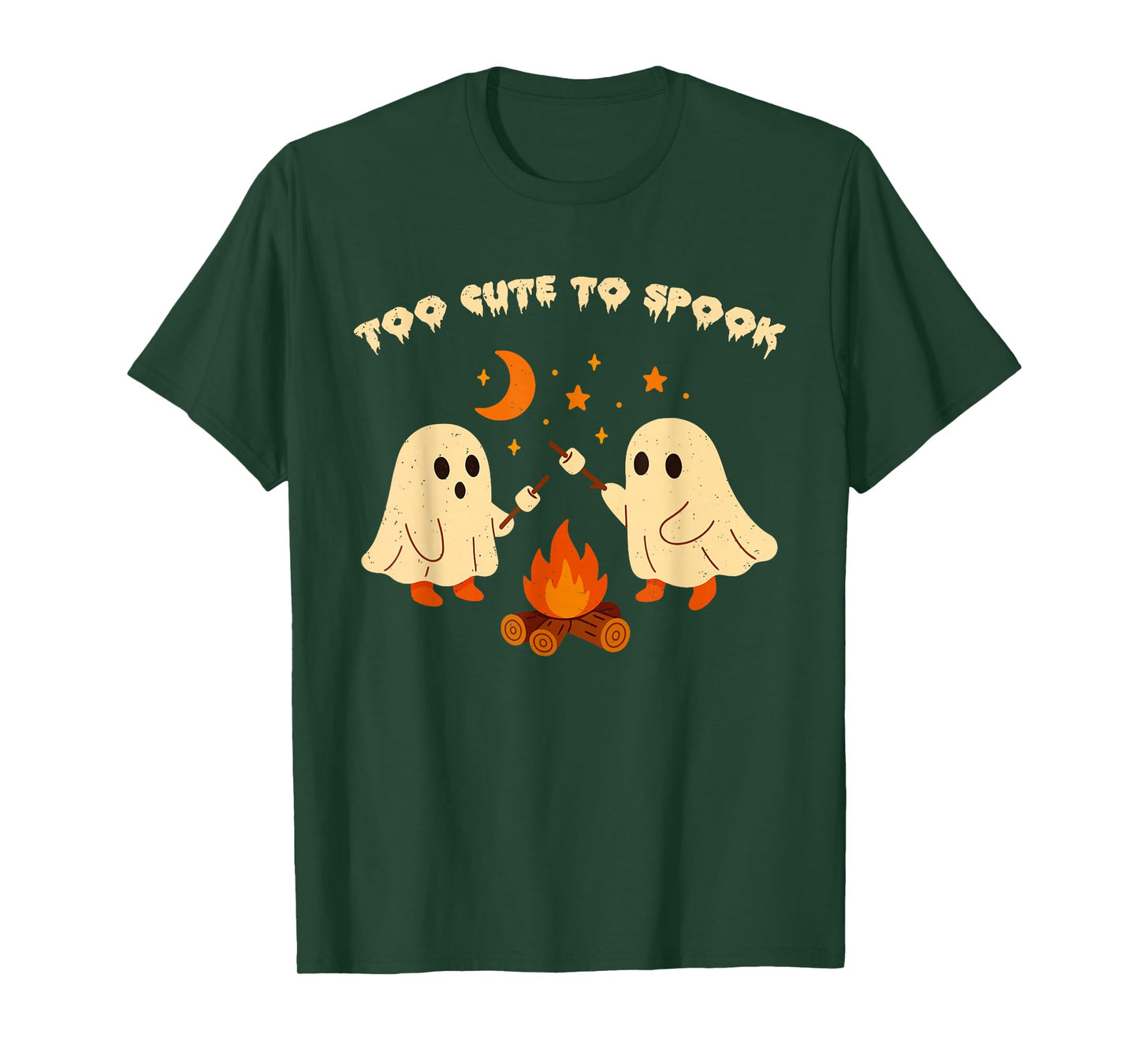 Too Cute to Spook Halloween Ghost Ghoul Spirit Boys Girls T-Shirt