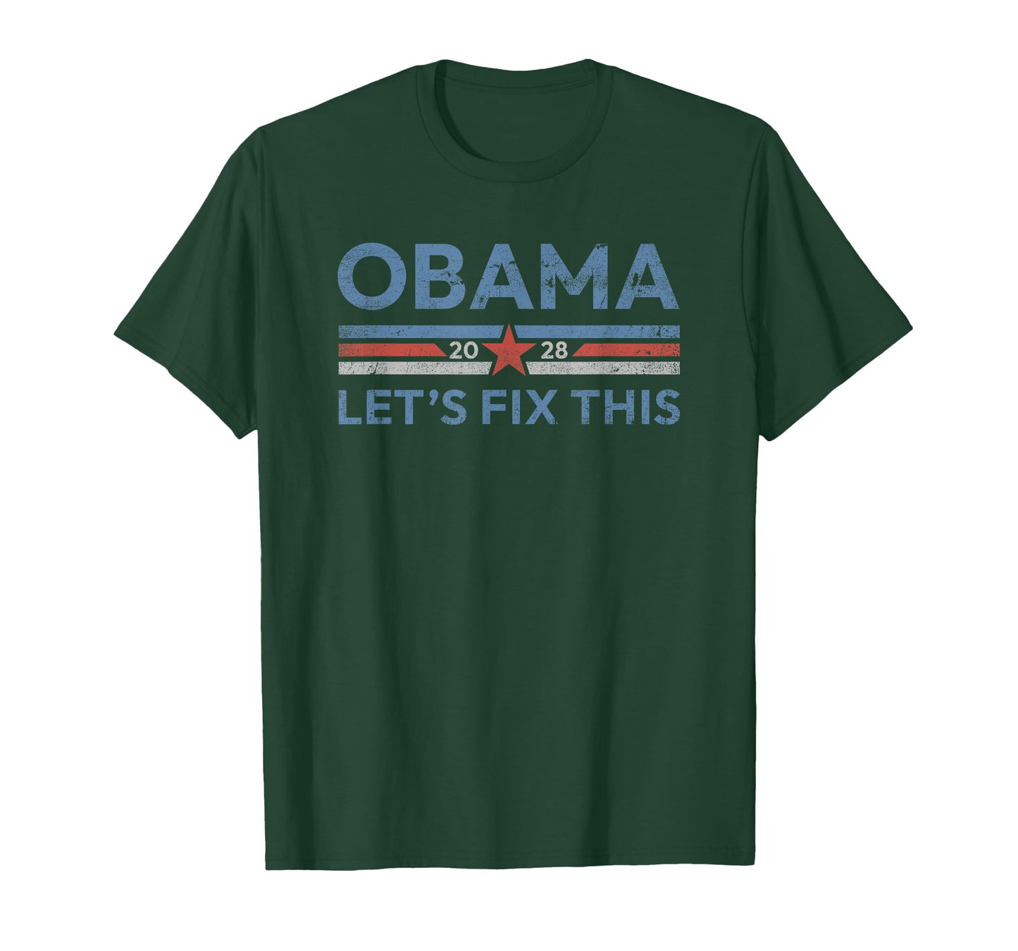 Obama Retro Vintage Patriotic 2028 Political Protest Rally T-Shirt