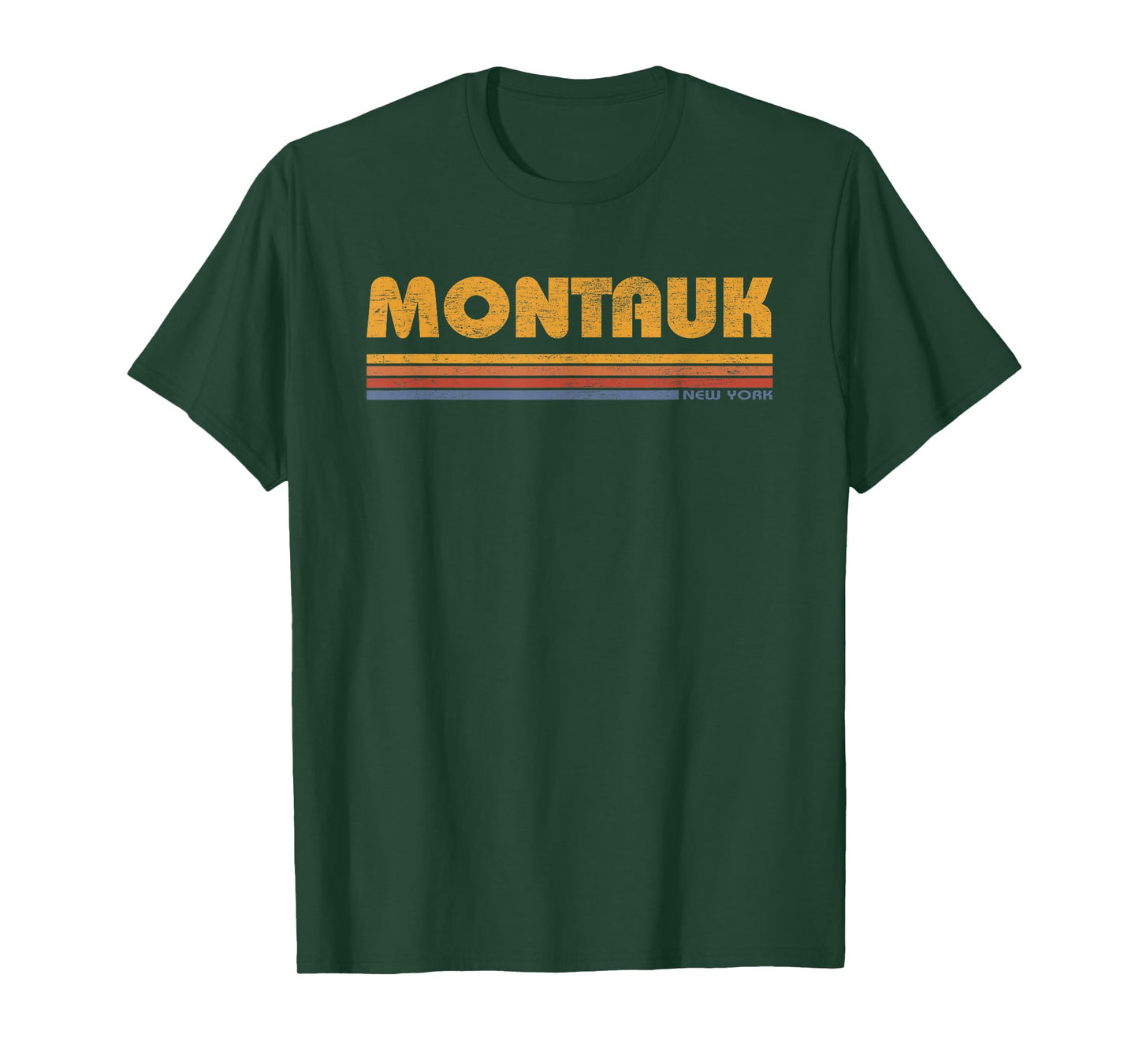 Vintage Montauk New York Souvenir Mens Womens Retro Beach T-Shirt