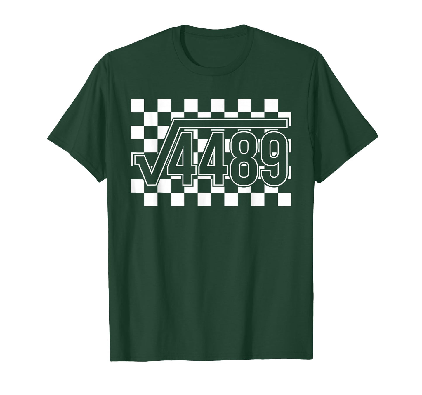 6 7 Meme Square Root 4489 Slag Math Checkered Pattern Lover T-Shirt