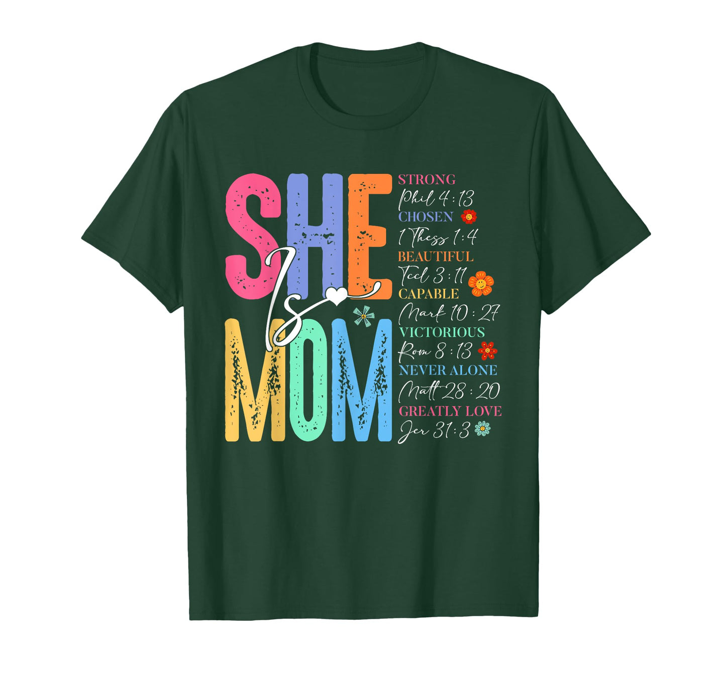 She Is Mom Christian Mother's Day Jesus Mama Religious Women T-Shirt