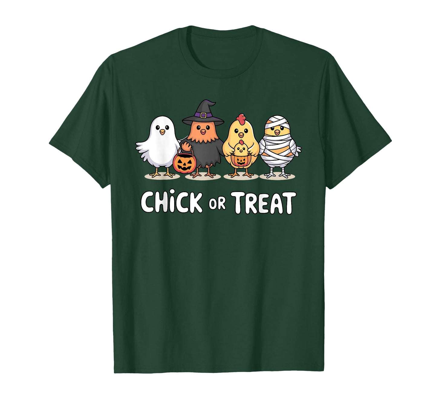 Chick or Treat Funny Halloween Chicken Cute Farm Spooky Tees T-Shirt