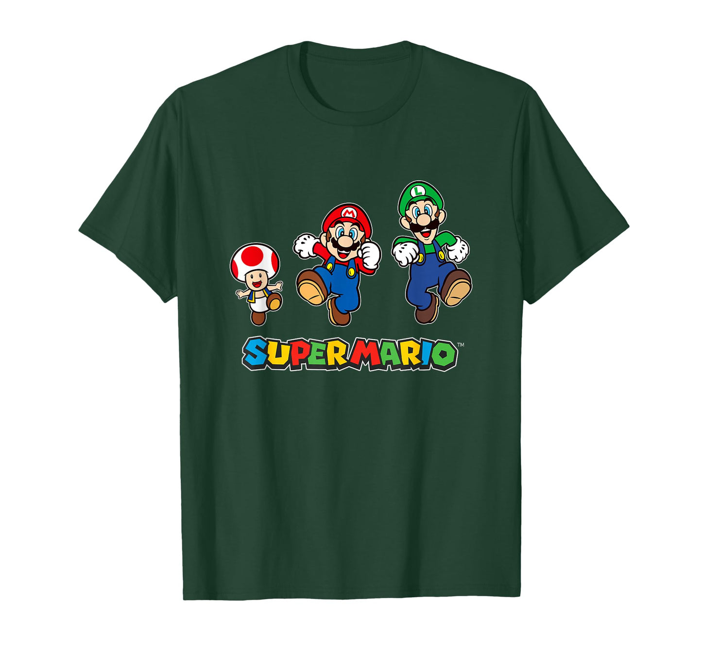 Super Mario Classic Trio Big Character Jump T-Shirt