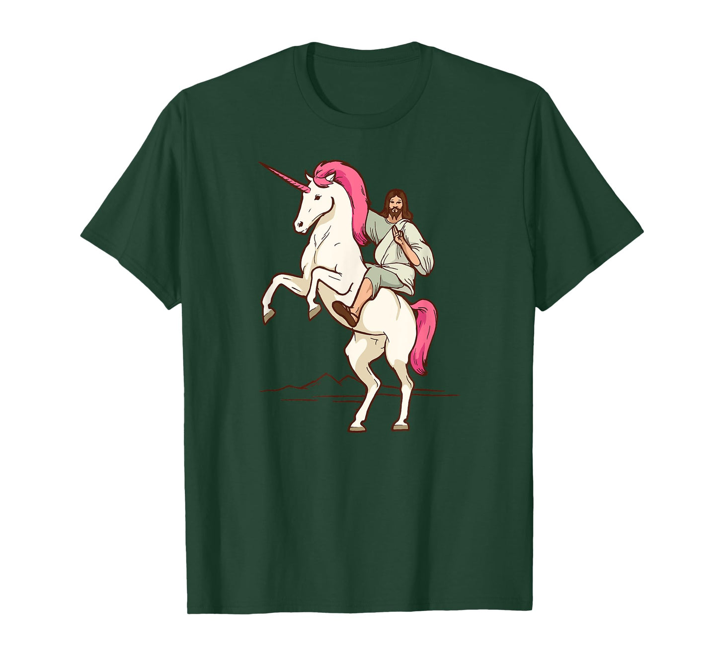Jesus on Unicorn - Jesus Christ Riding a Unicorn T-Shirt