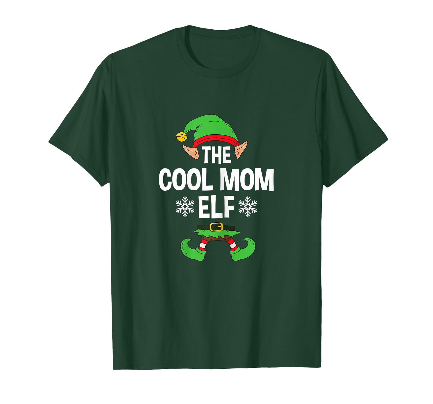 The Cool Mom Elf Party Family Group Matching Mother X-Mas T-Shirt