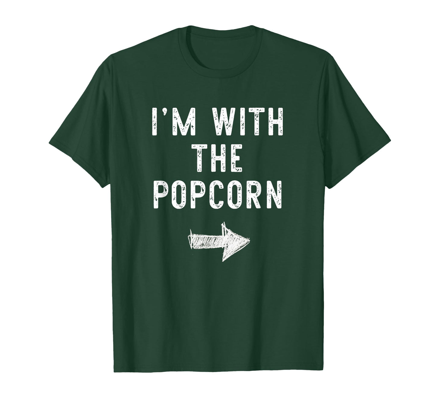 I'm With The Popcorn Costume Halloween Matching Couple T-Shirt