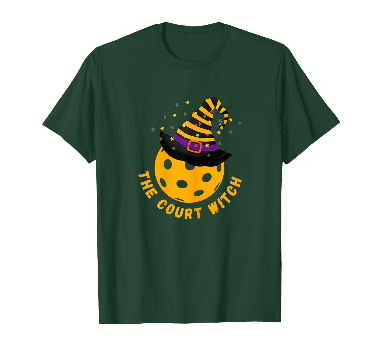 Fun Halloween Pickleball Shirt The Court Witch T-Shirt