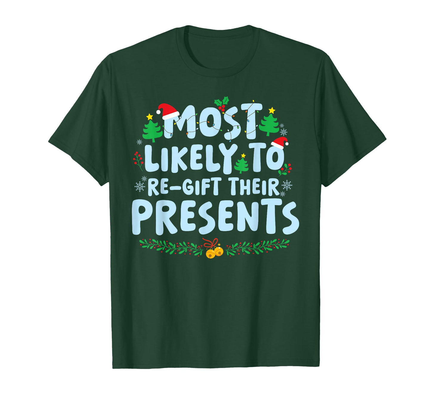 Most Likely to Re-Gift Their Presesents Family Matching T-Shirt