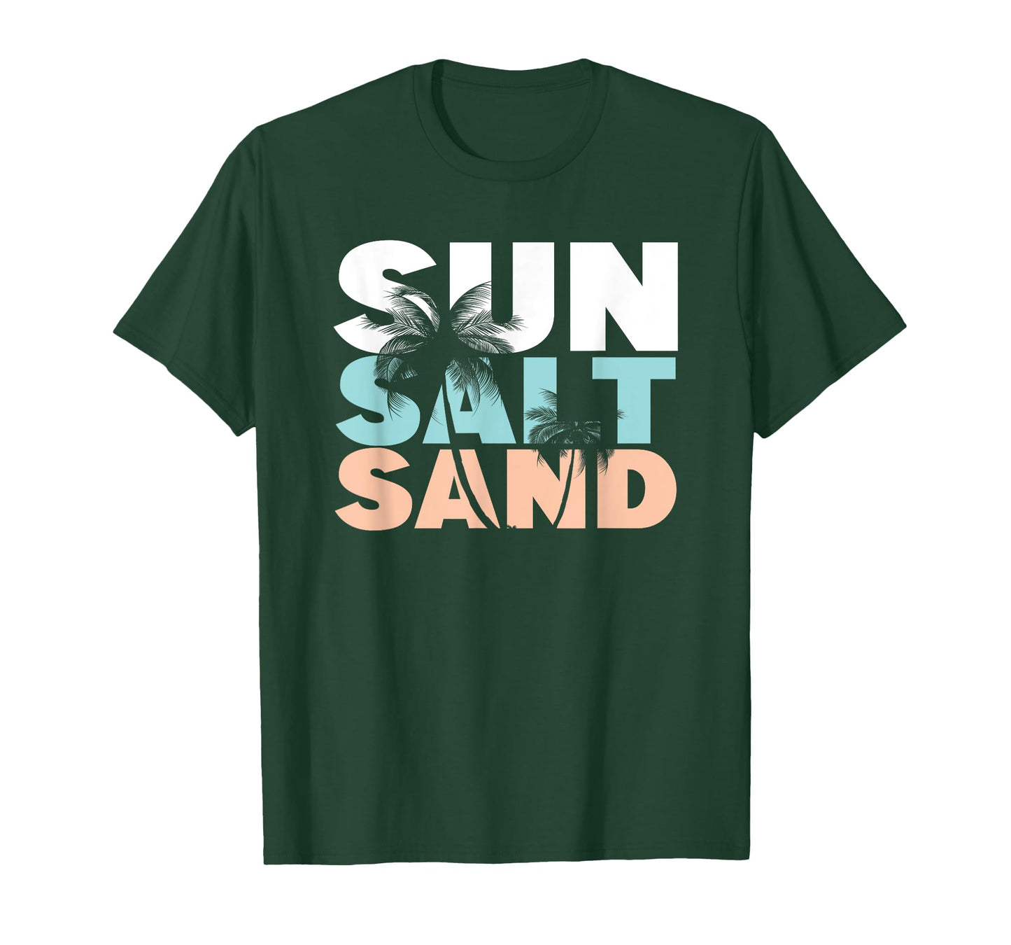 Sun Salt Sand Retro Vintage Summer Beach Graphic Tees Womens T-Shirt