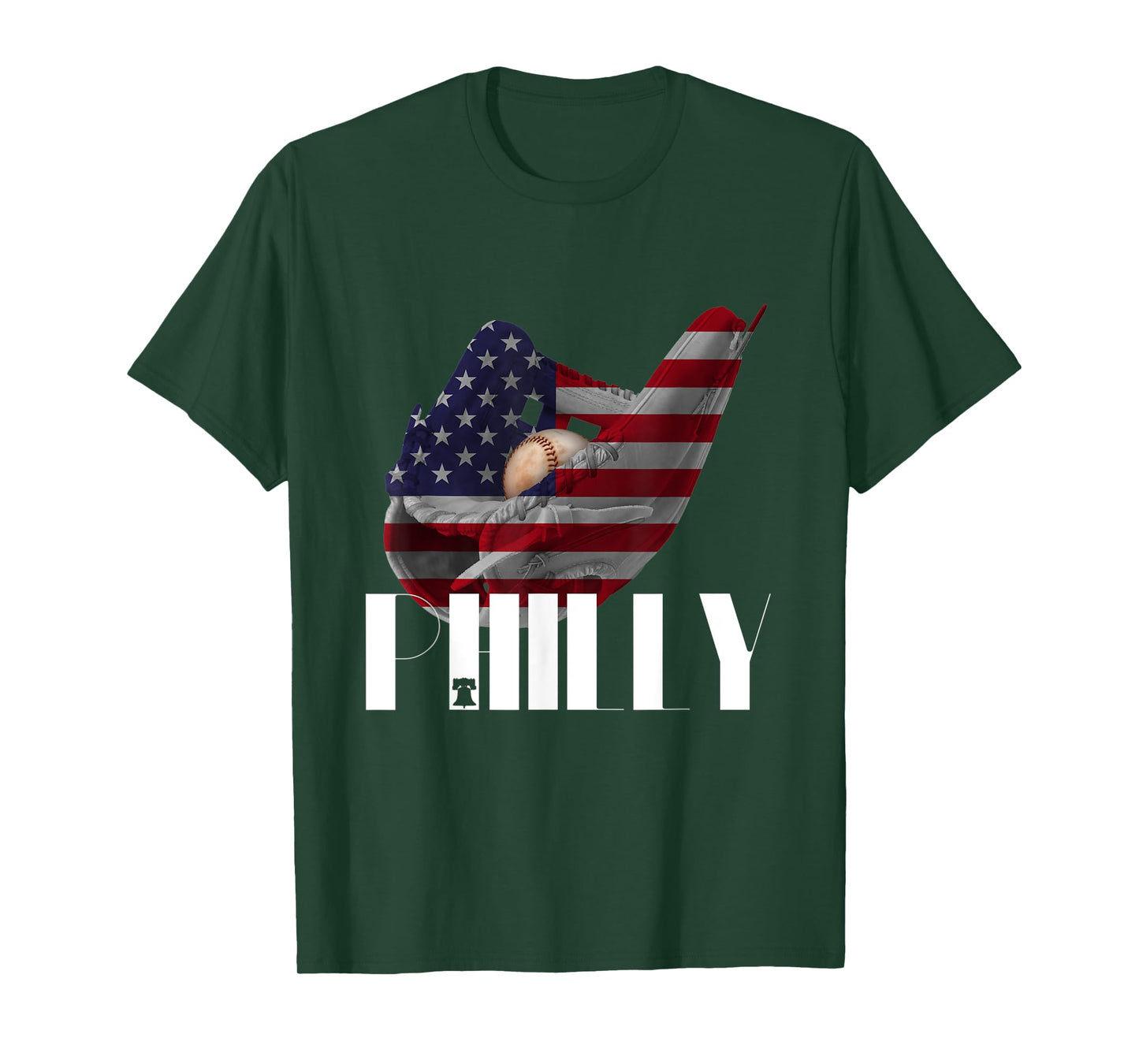 Philadelphia Baseball Philly Glove American Flag T-shirt T-Shirt