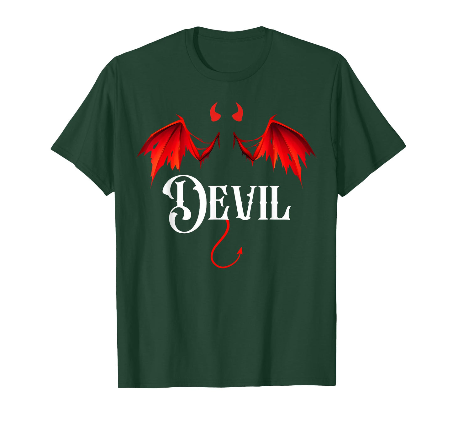 Halloween Devil Matching Couple Vintage Spooky Costume T-Shirt