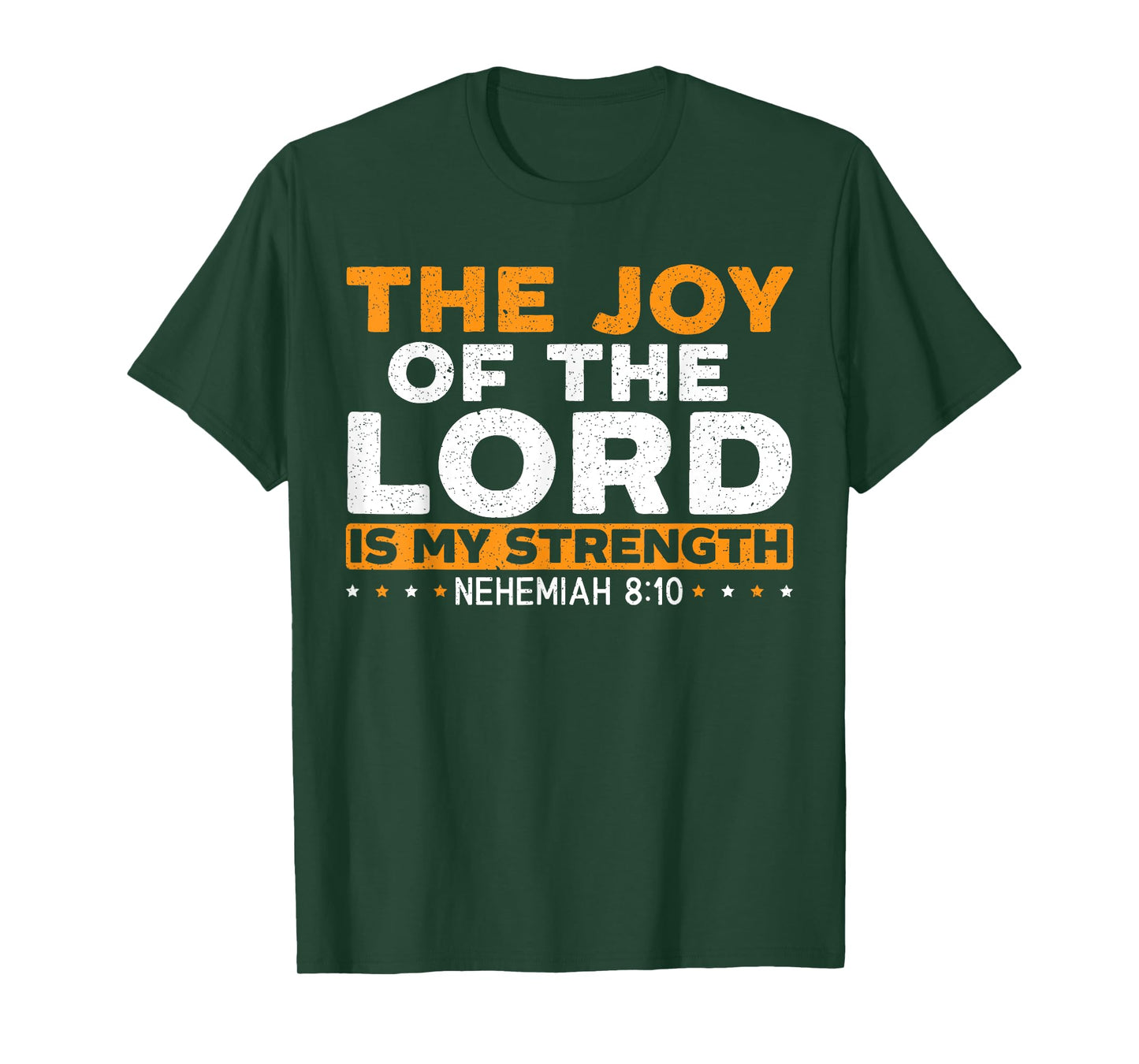 Religious Christian Believer SteMi Apparel The Joy Of The Lord Is My Strength Christian T-Shirt - Black, Small, Unisex-Adults