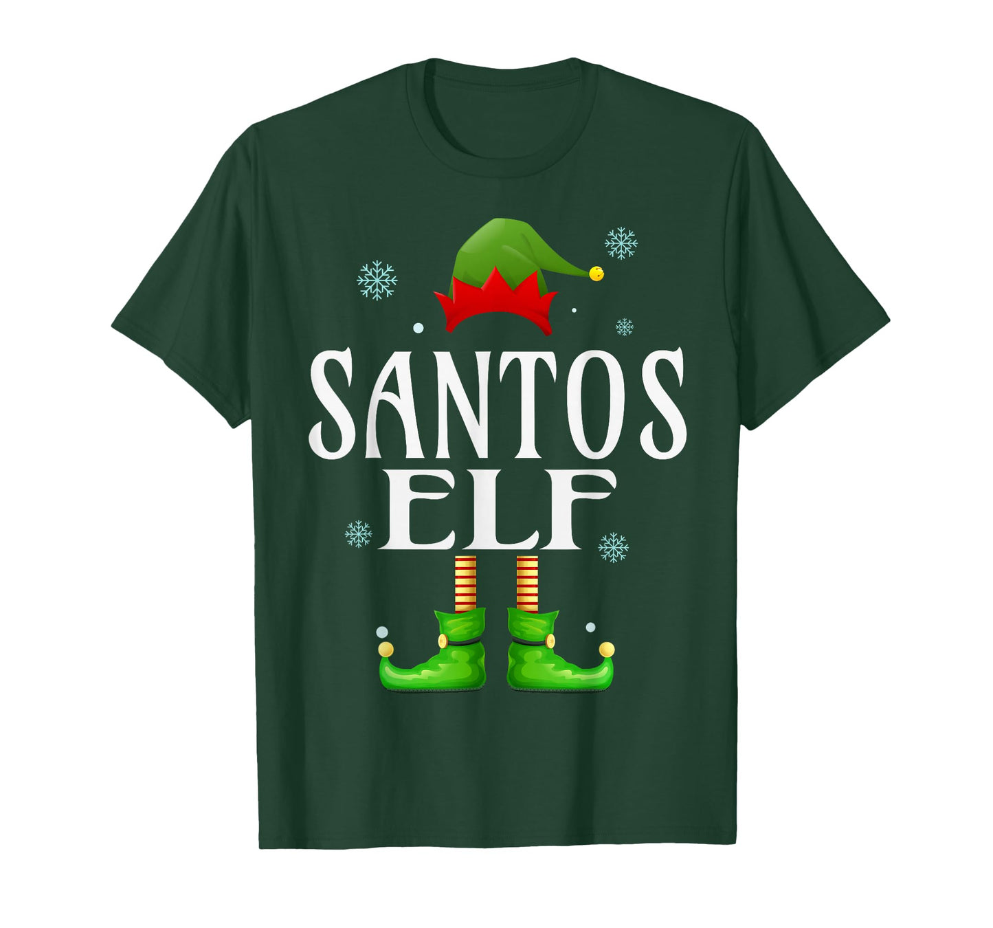 Santos Elf Xmas Funny Men's Family Matching Christmas Santos T-Shirt