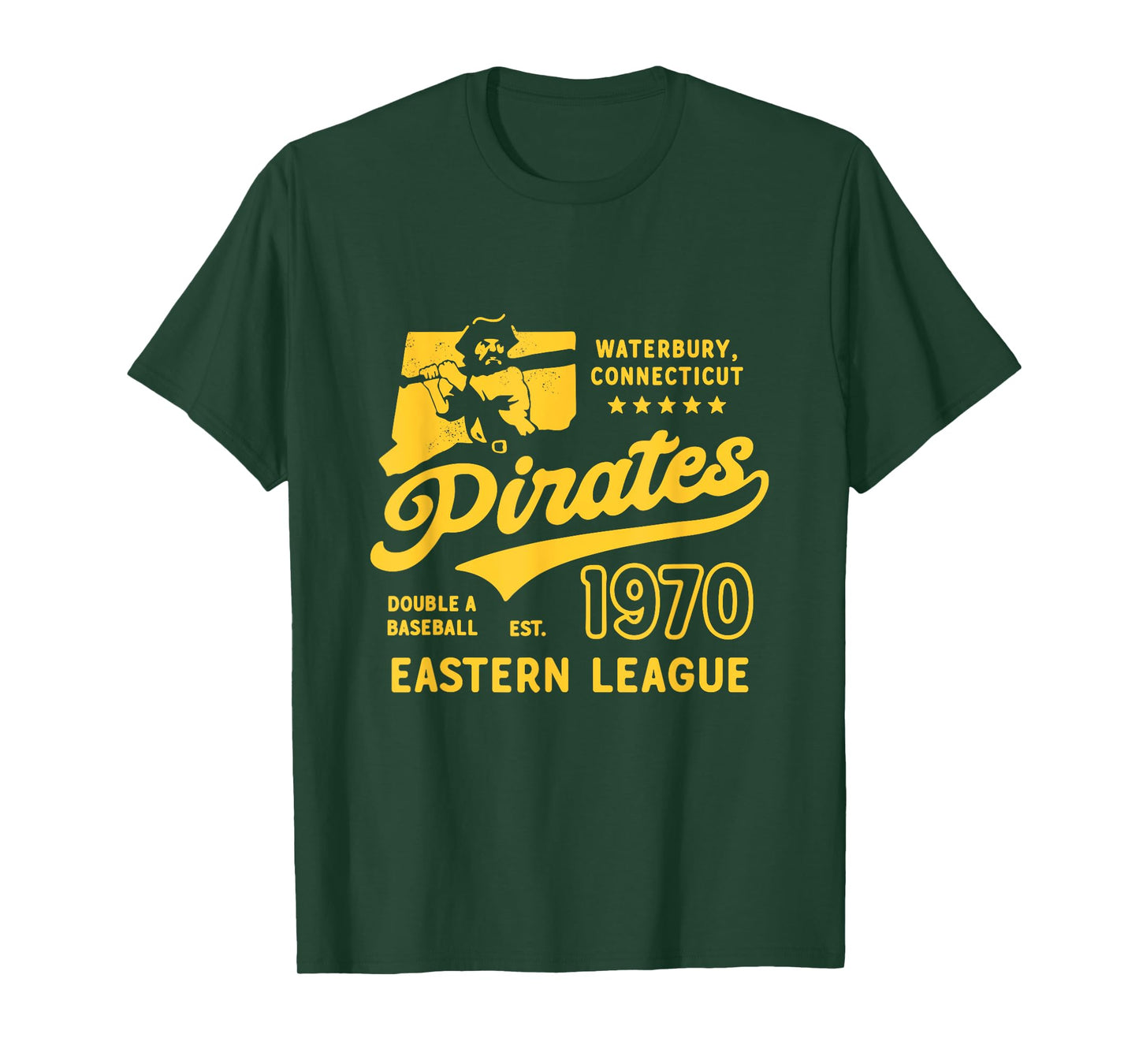 Waterbury Pirates Connecticut Vintage Defunct Baseball T-Shirt