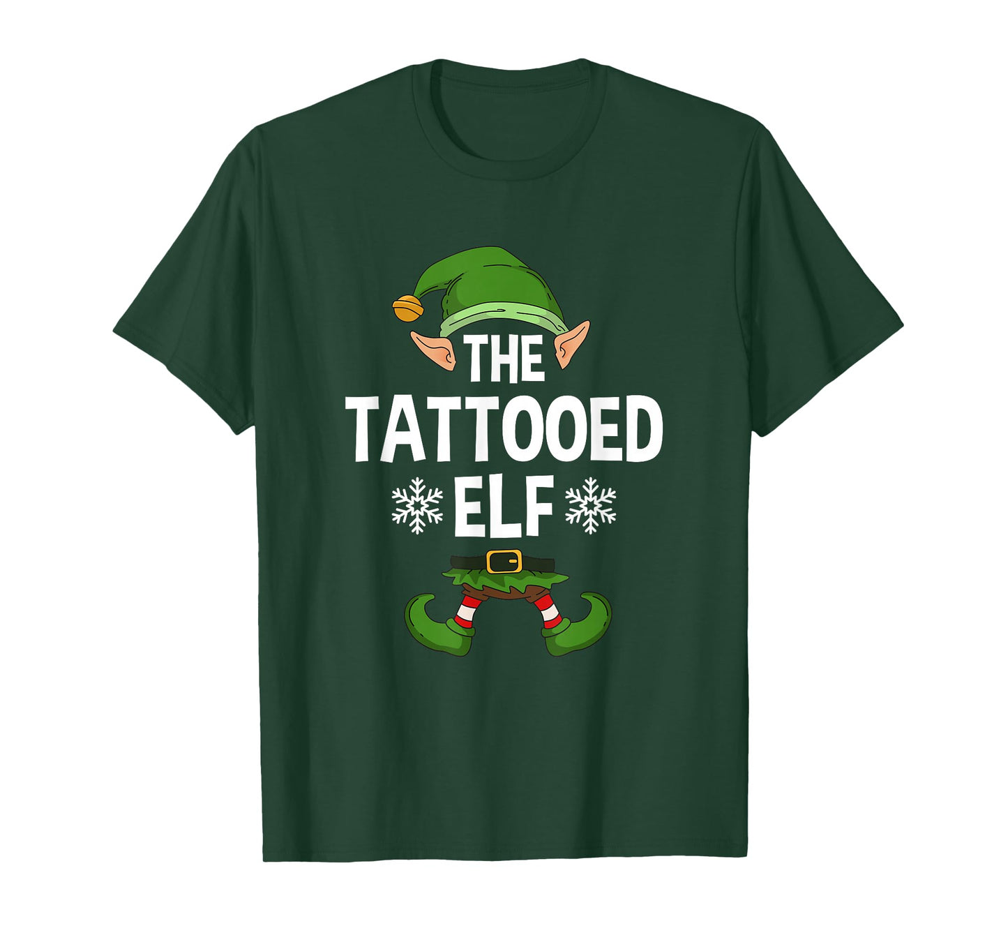 The Tattooed Elf Party Family Group Matching X-Mas Tattoo T-Shirt
