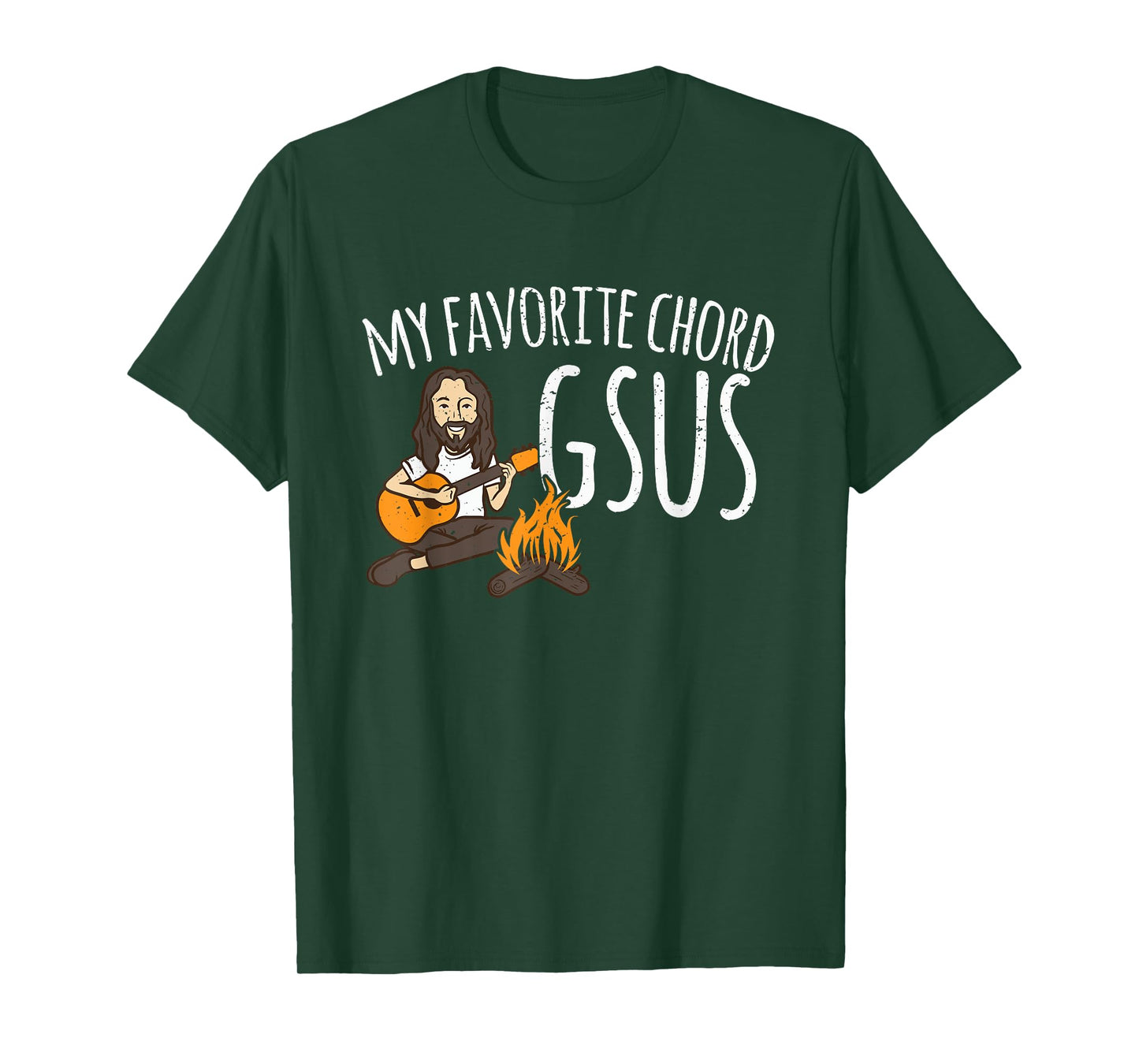 My Favorite Chord Is Gsus Jesus Guitar Campfire Camping T-Shirt