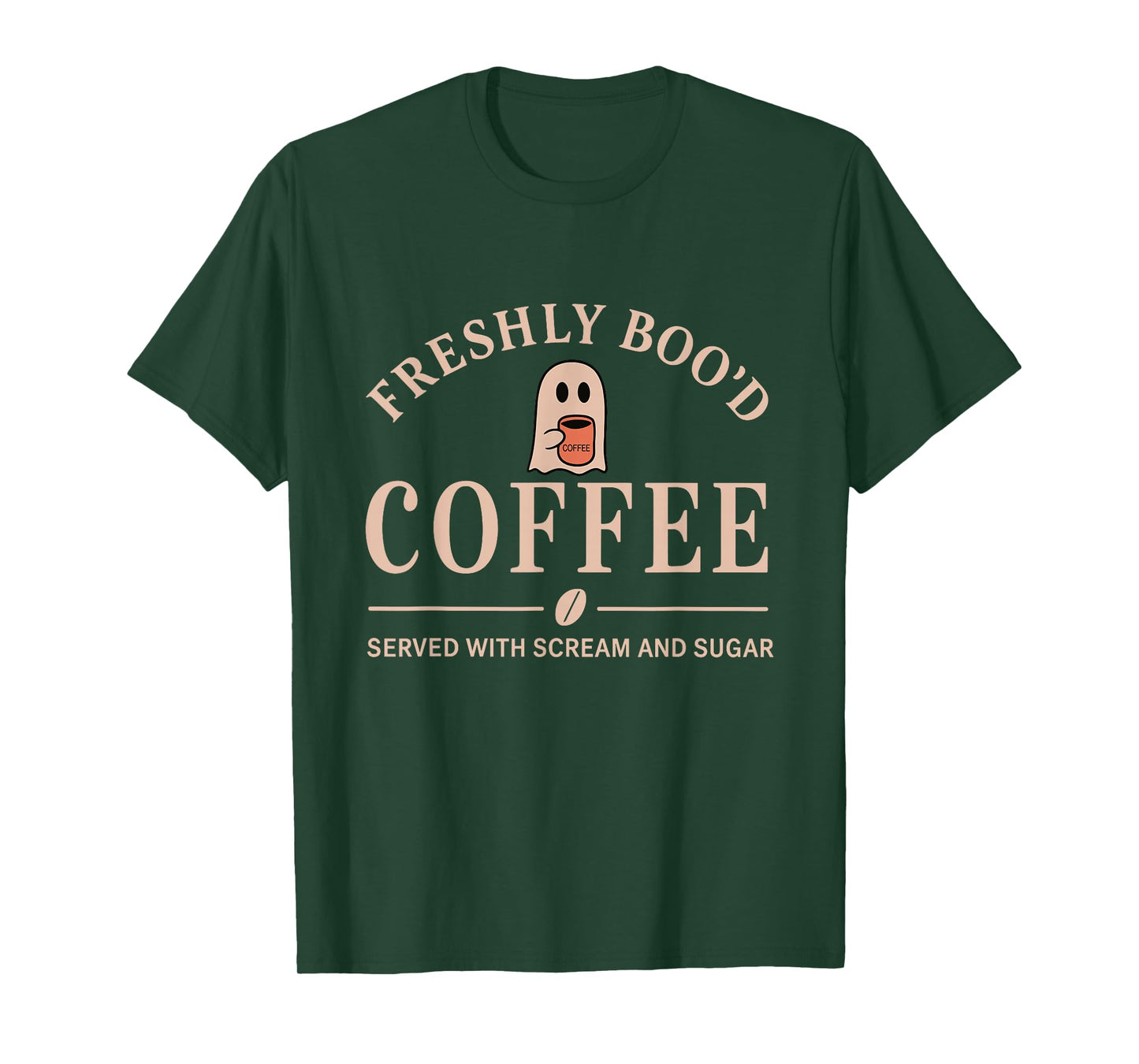 Freshly Boo'd Coffee Served with Scream & Sugar Halloween T-Shirt