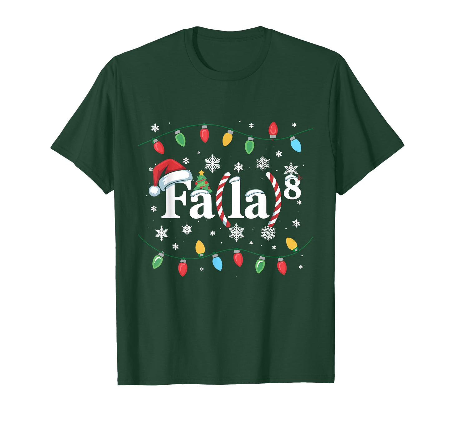 FA (LA) 8 Funny Christmas Santa FA La Math Teacher Student T-Shirt