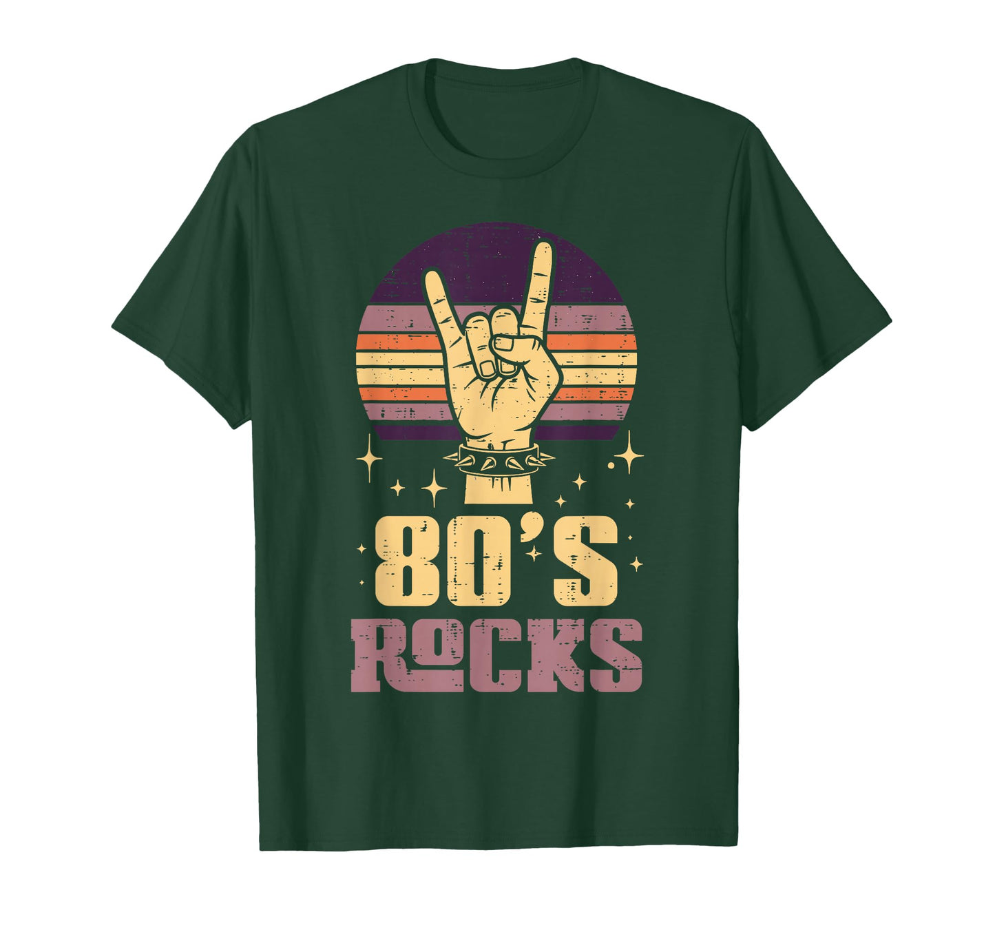 80s Rock Rocker Hand Vintage Punk Metal Music Men Women Kids T-Shirt