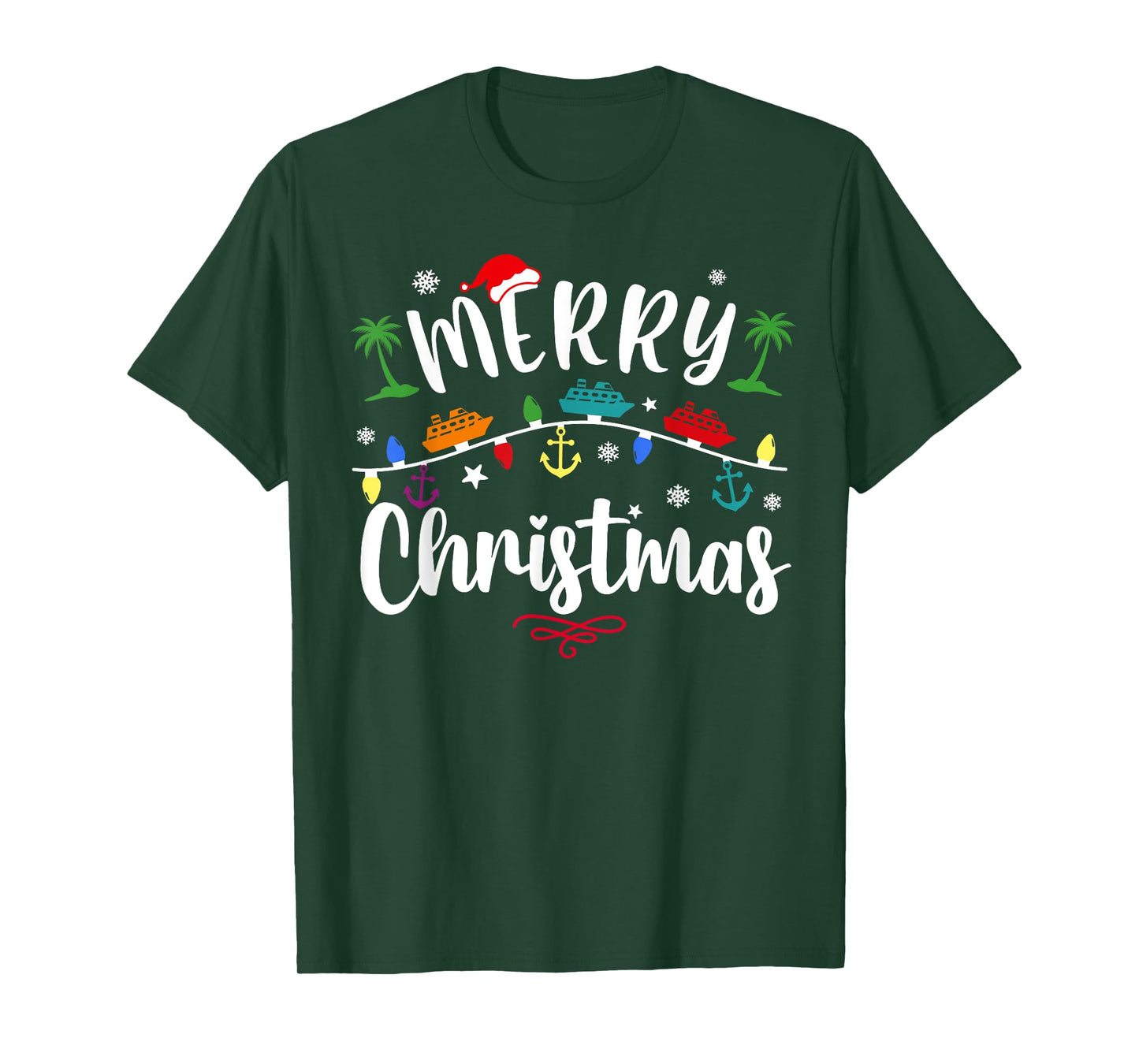 Merry Christmas Cruise Xmas Lights Pajamas Xmas Holiday T-Shirt