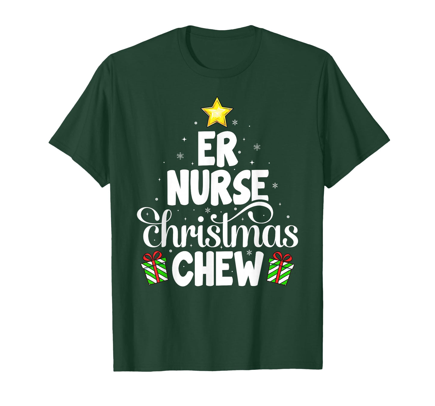 ER Nurse Christmas Crew Funny Nursing Medical Nurse Xmas T-Shirt